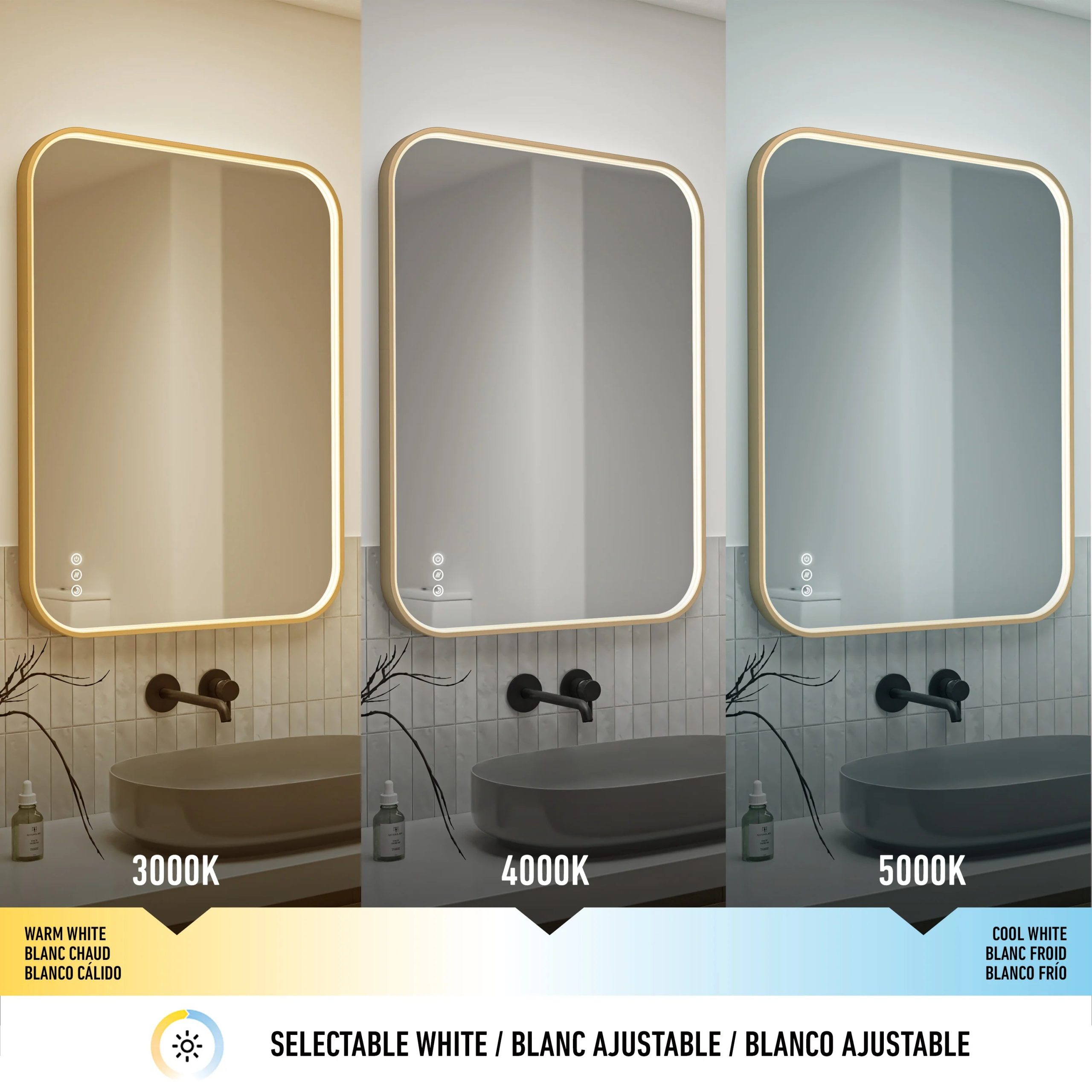 Artika Royce 24 in. x 32 in. (61 x 81 cm) Dimmable Anti-Fog LED Mirror - Image 13