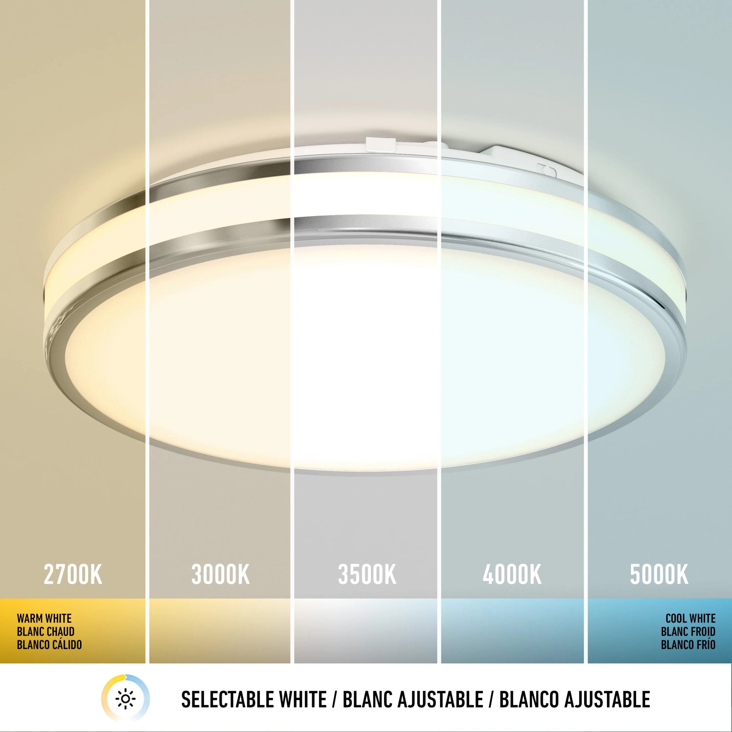 Artika Hemisphere 15 in. (38 cm) Modern LED Flush Mount Ceiling Light 5 CCT - Image 106