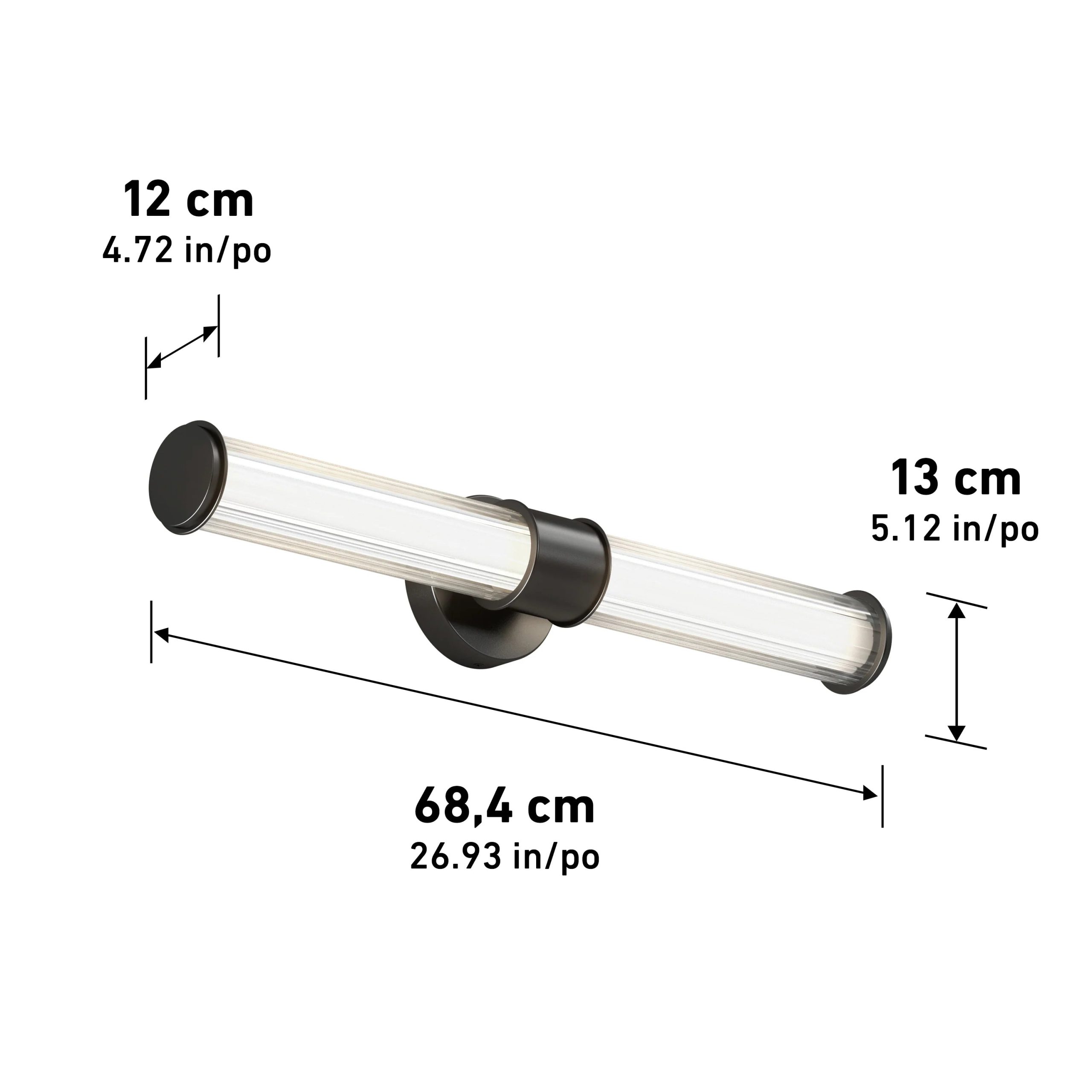 Artika Kendra 27-in (68 cm) Integrated LED 3-CCT Vanity Light Bar for Bathroom - Image 13