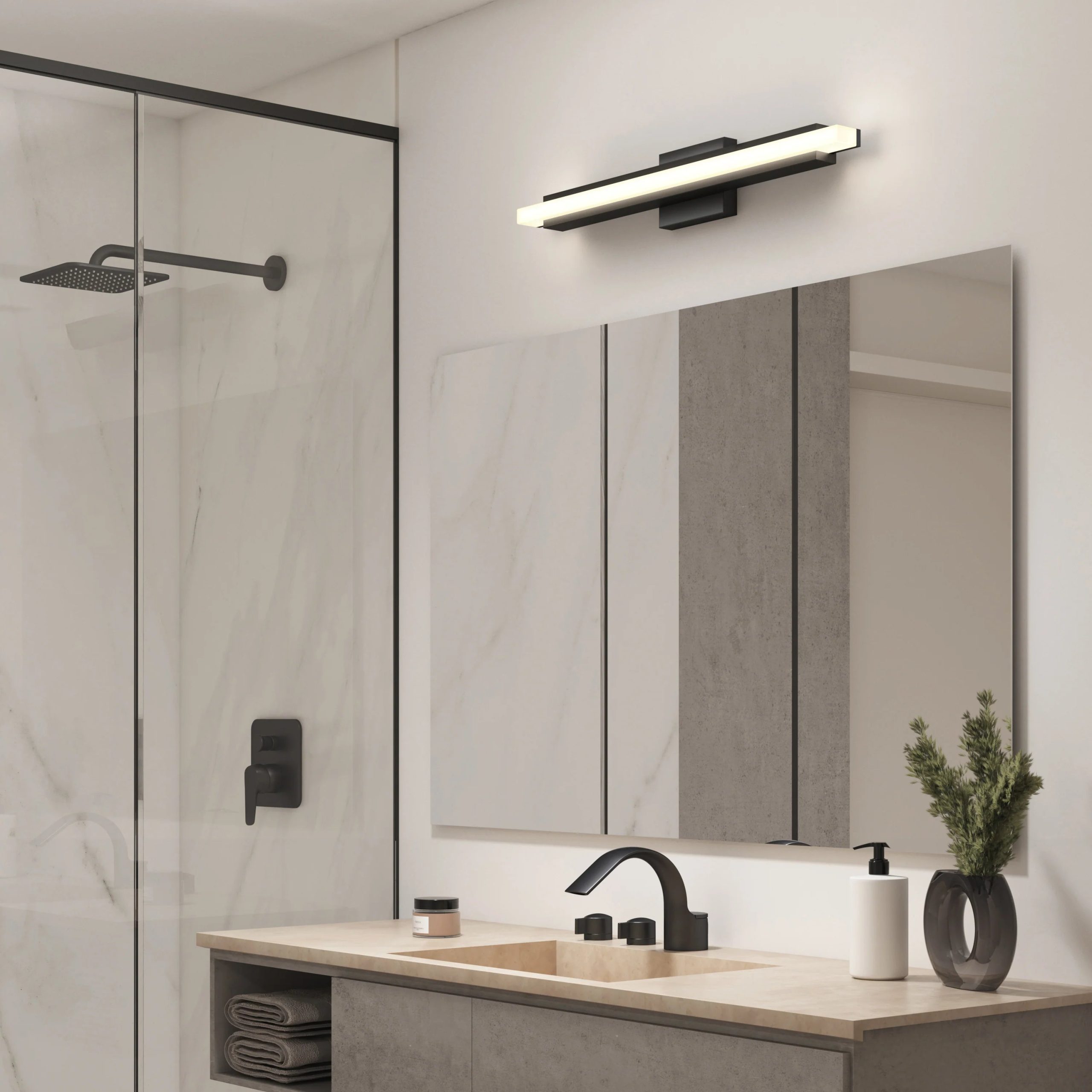 Artika Ophelia 27-in (69 cm) Integrated LED 5-CCT Vanity Light Bar for Bathroom - Image 2