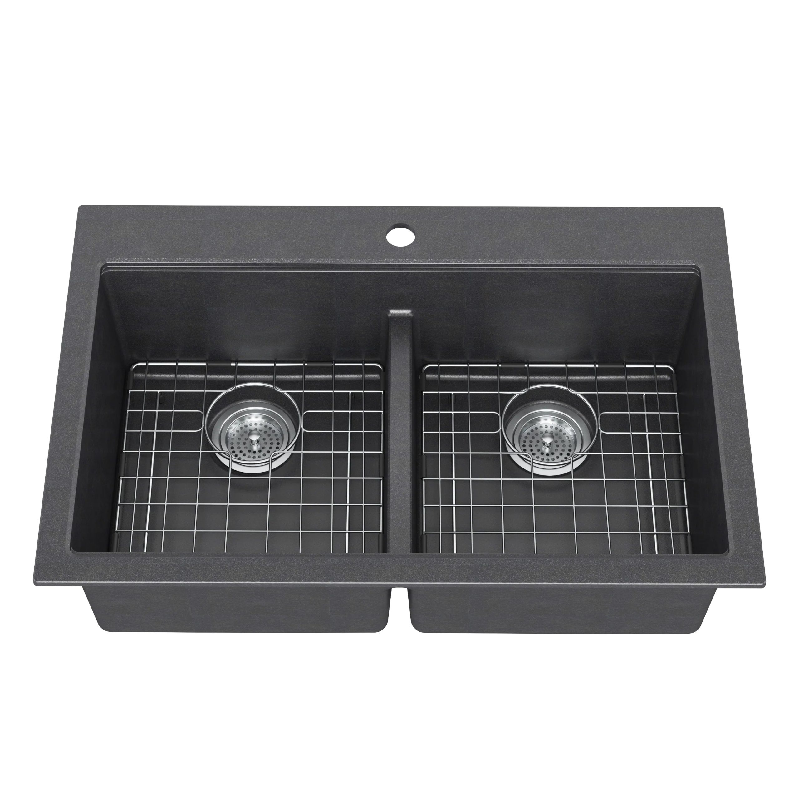 Artika Baycrest 33 in. (84 cm) Double Bowl Kitchen Sink Black - Image 4