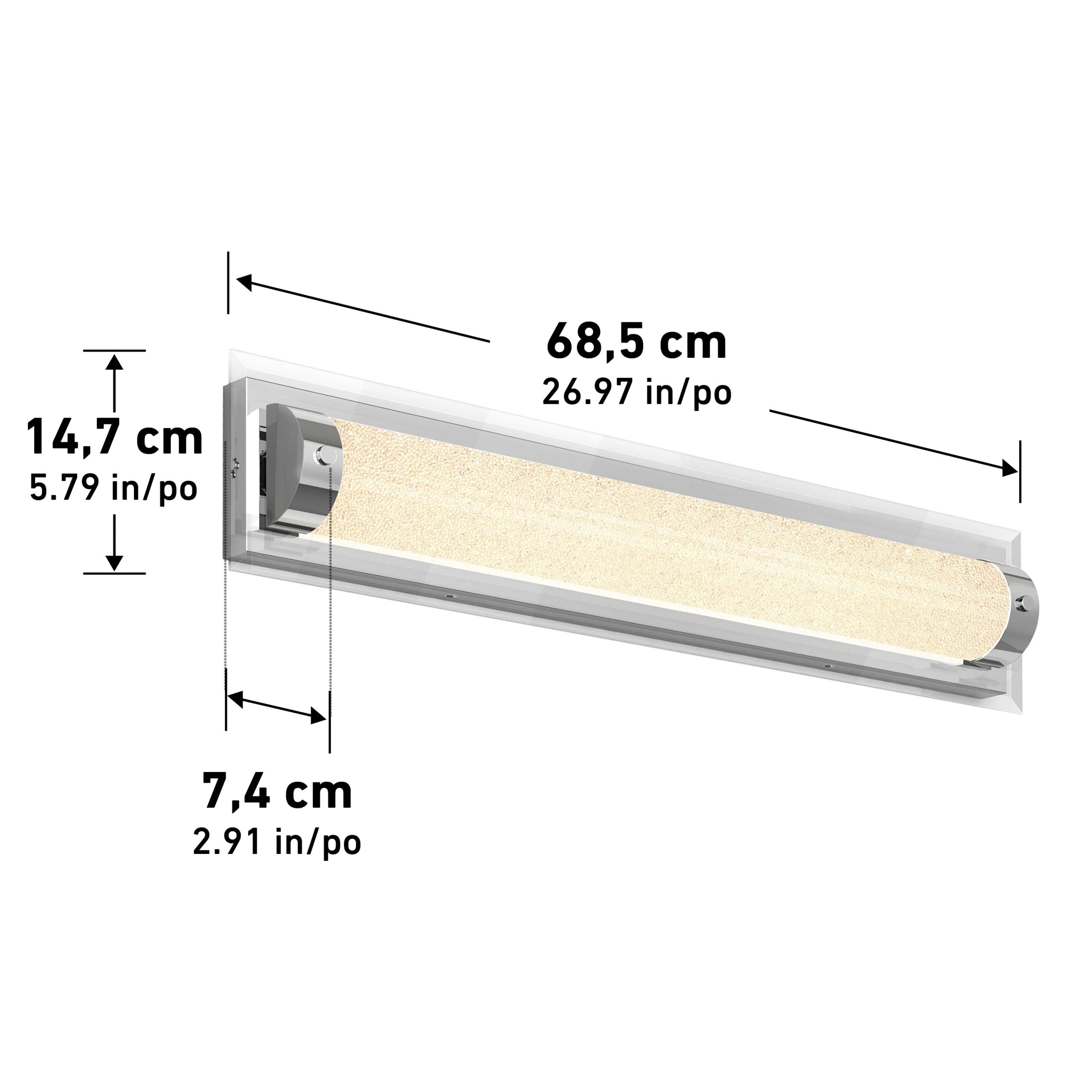 Artika Glamour 27-in (69 cm) Integrated LED 3-CCT Vanity Light Bar for Bathroom - Image 18
