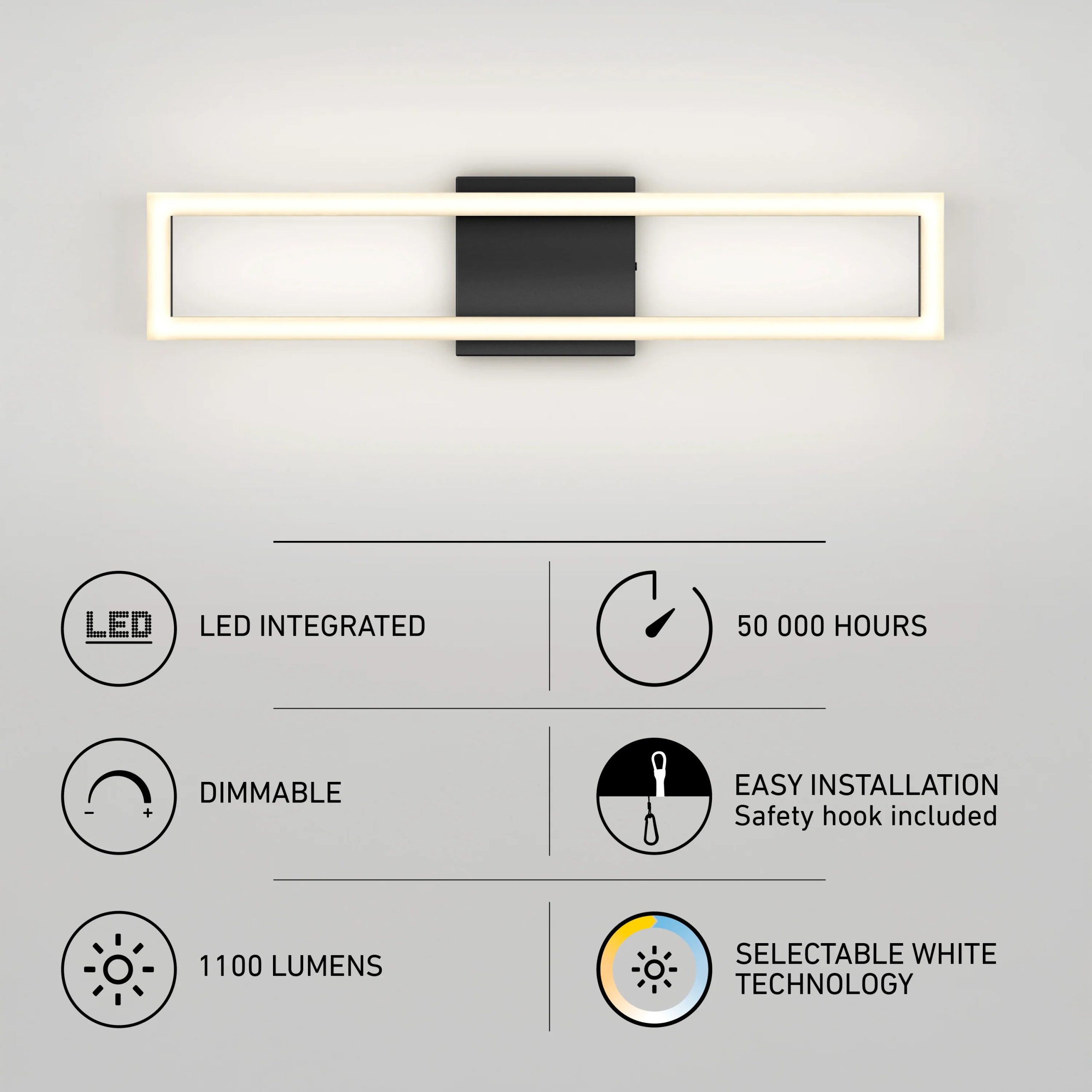 Artika Dover 27-in (69 cm) Integrated LED 5-CCT Vanity Light Bar for Bathroom - Image 27