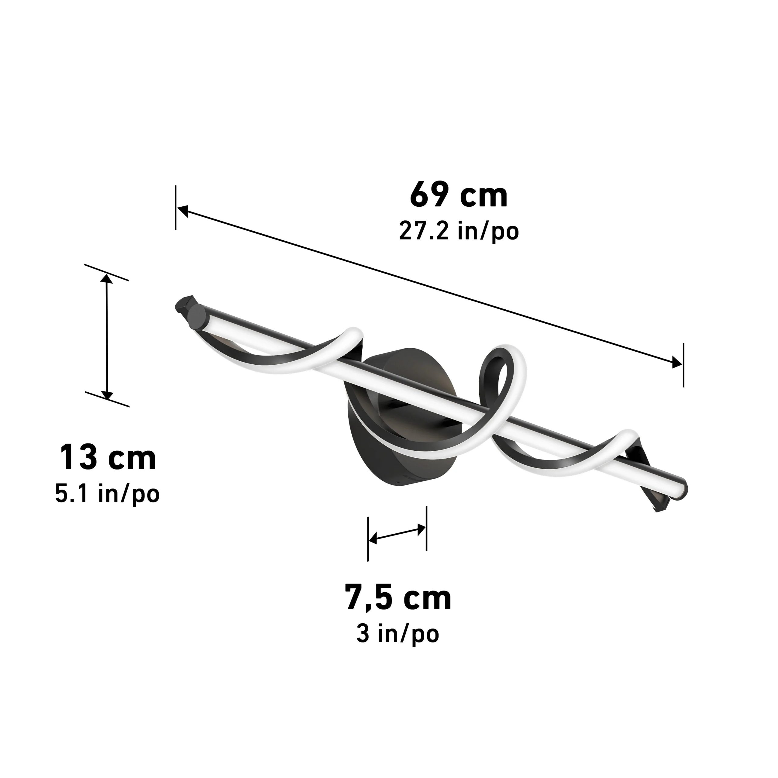 Artika Coda 27-in (69 cm) Integrated LED 5-CCT Vanity Light Bar for Bathroom - Image 30