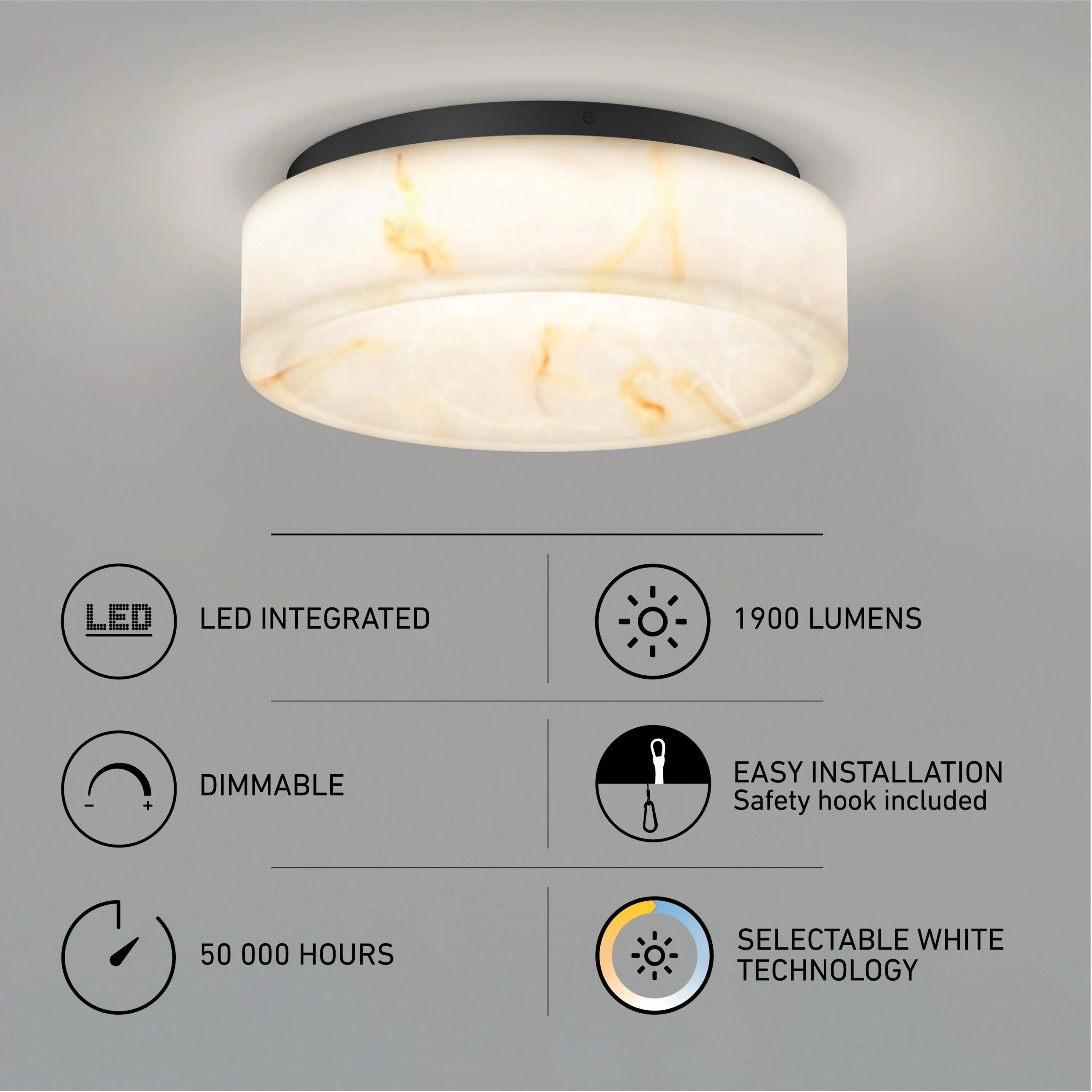 Artika Clifford 15 in. (39 cm) Modern LED Flush Mount Ceiling Light 5 CCT - Image 13