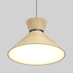 Alternative view of Artika Inoa LED pendant light 5 CCT black and wood