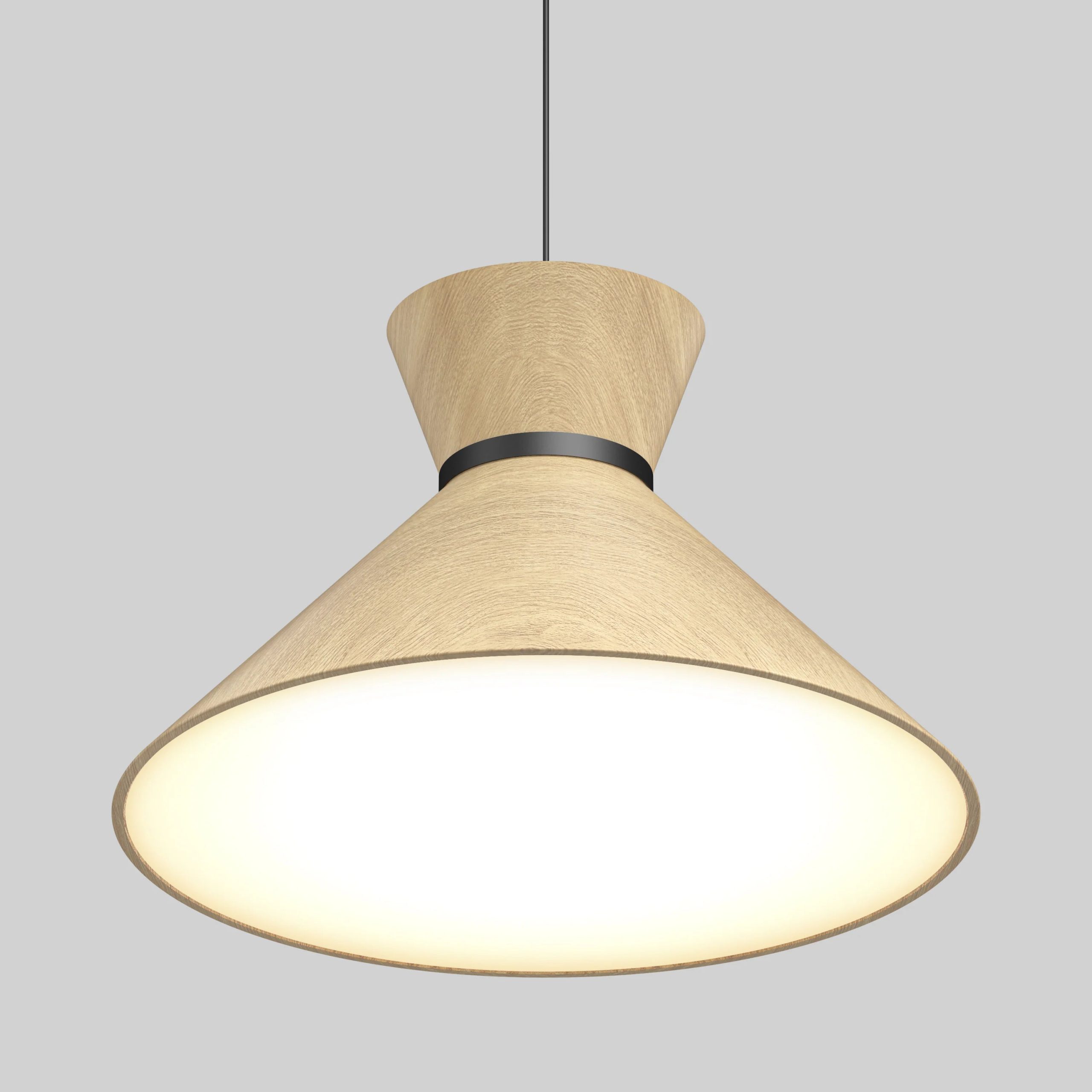 Artika Inoa LED pendant light 5 CCT black and wood - Image 2