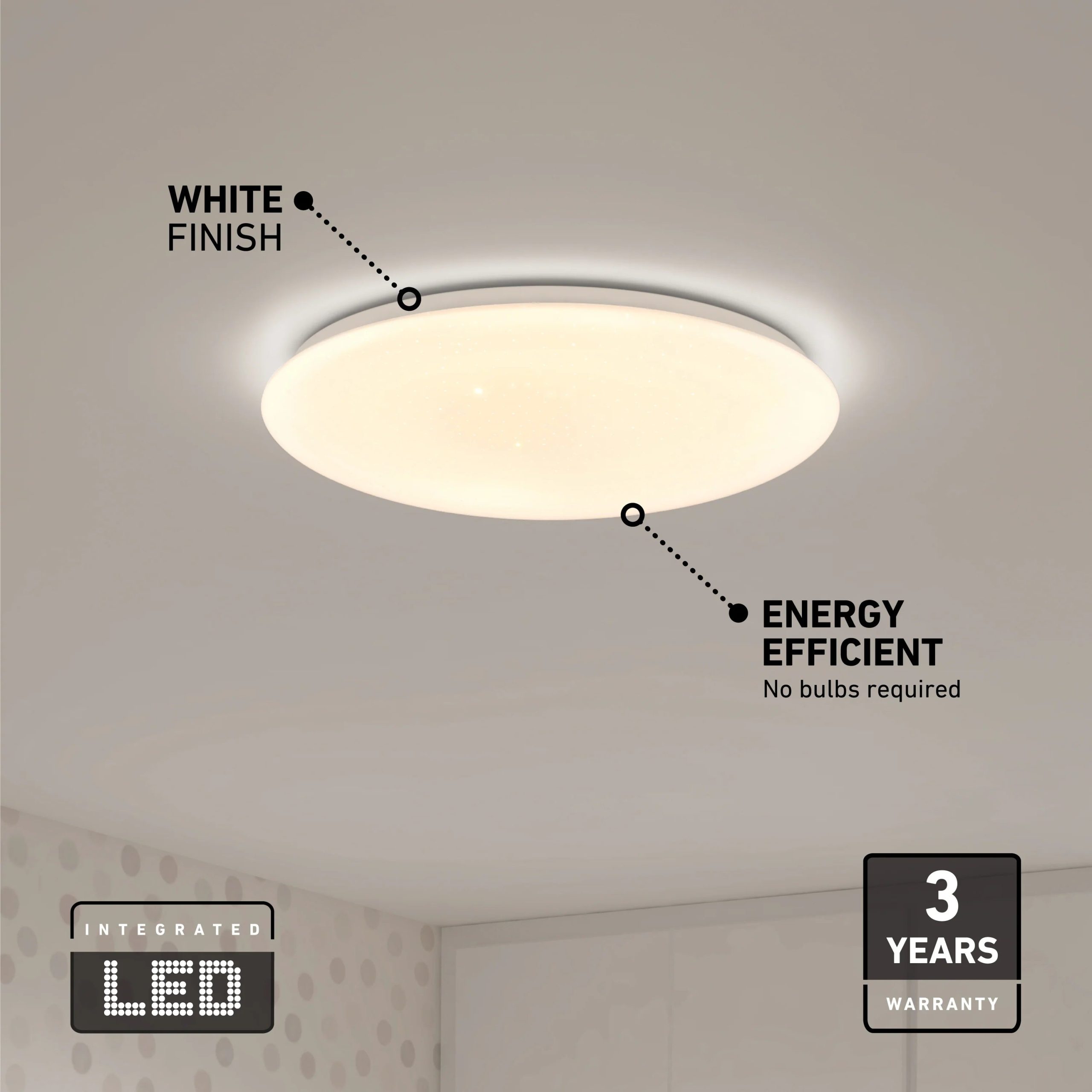 Artika Empress 13 in. (33 cm) Modern LED Flush Mount Ceiling Light 3 CCT - Image 12