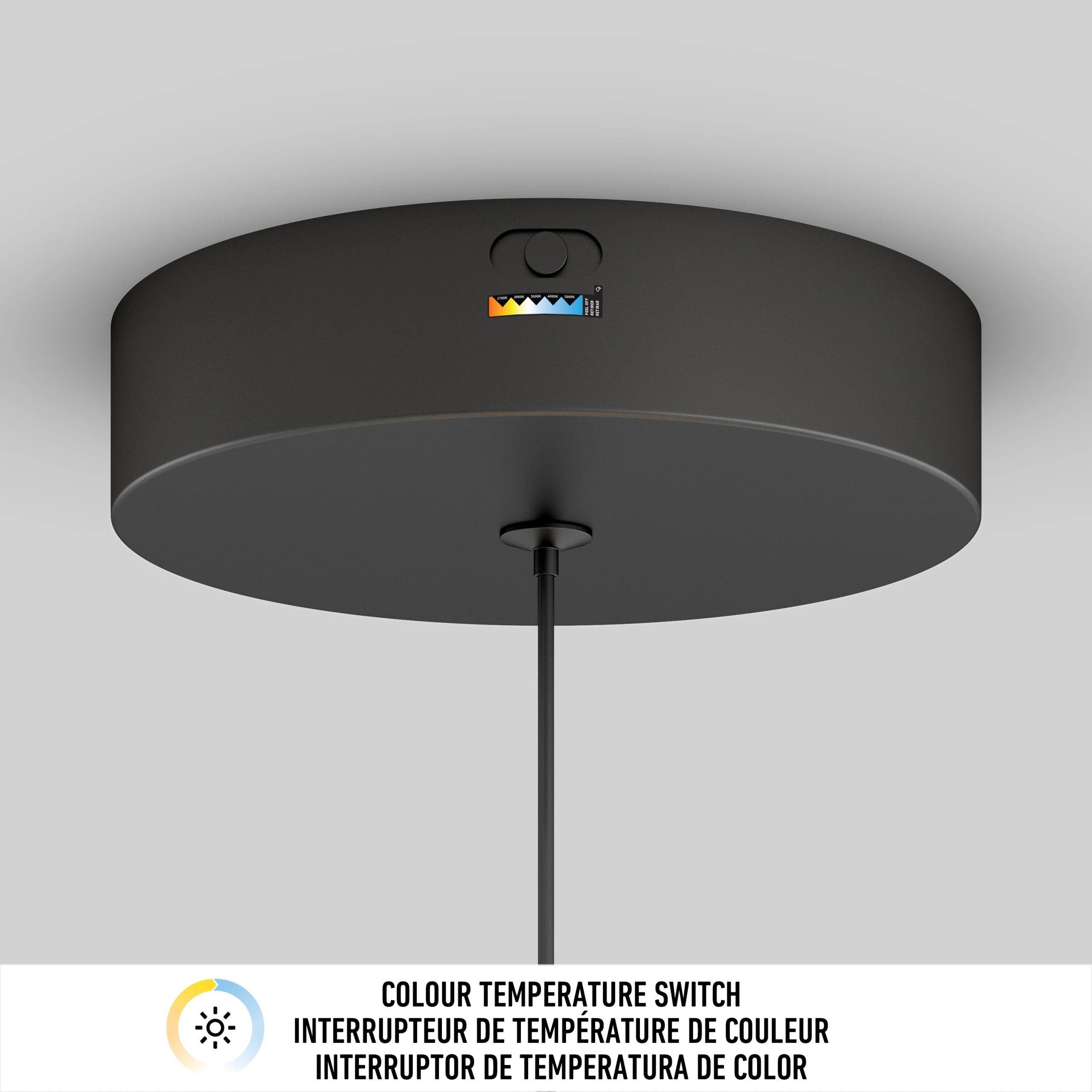 Artika Inoa LED pendant light 5 CCT black and wood - Image 8