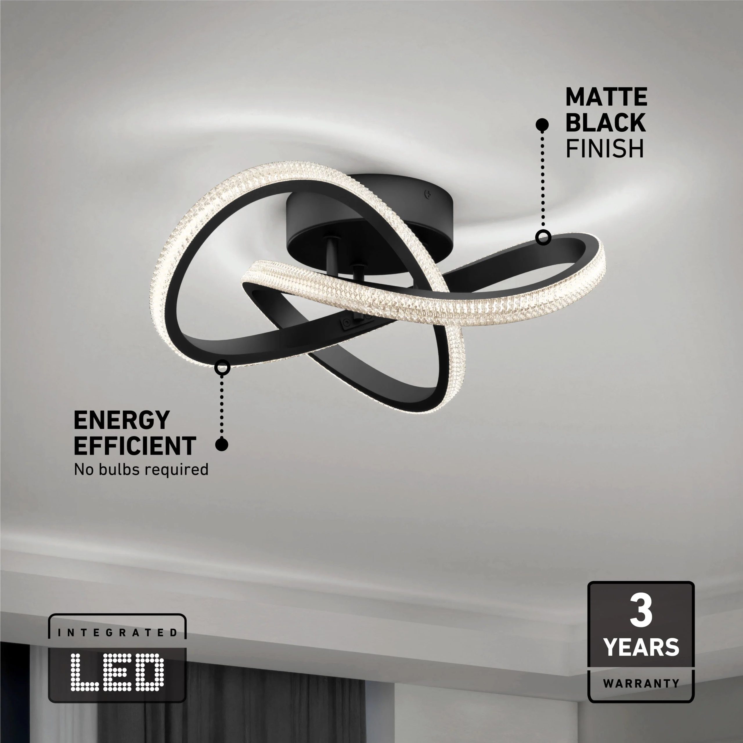 Artika Morgan 13 in. (32 cm) Modern LED Flush Mount Ceiling Light 5 CCT - Image 6