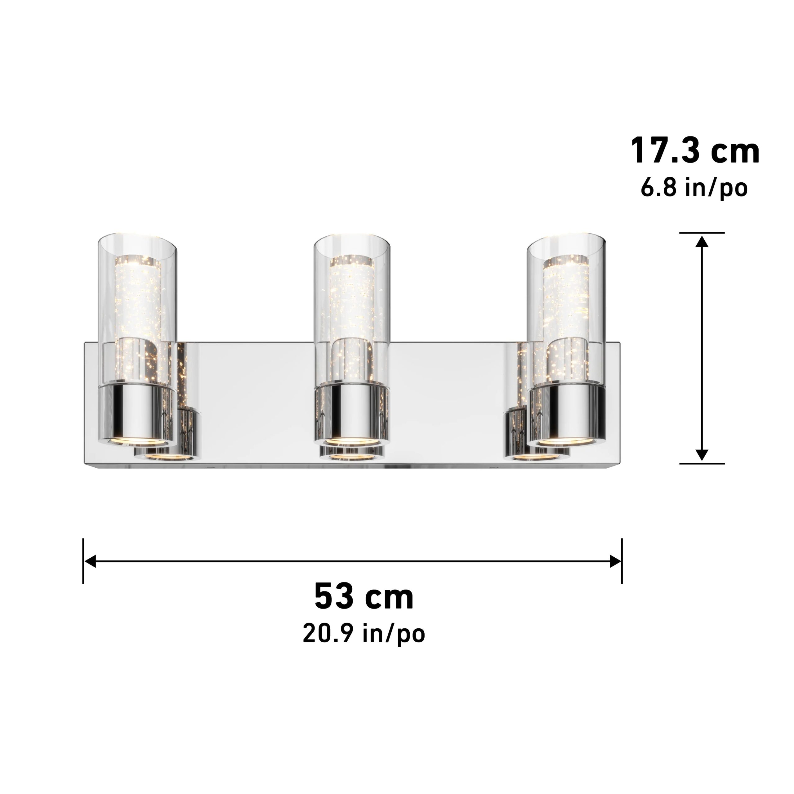 Artika Essence 21-in (53 cm) 3-Light Modern LED Vanity Light for Bathroom - Image 9