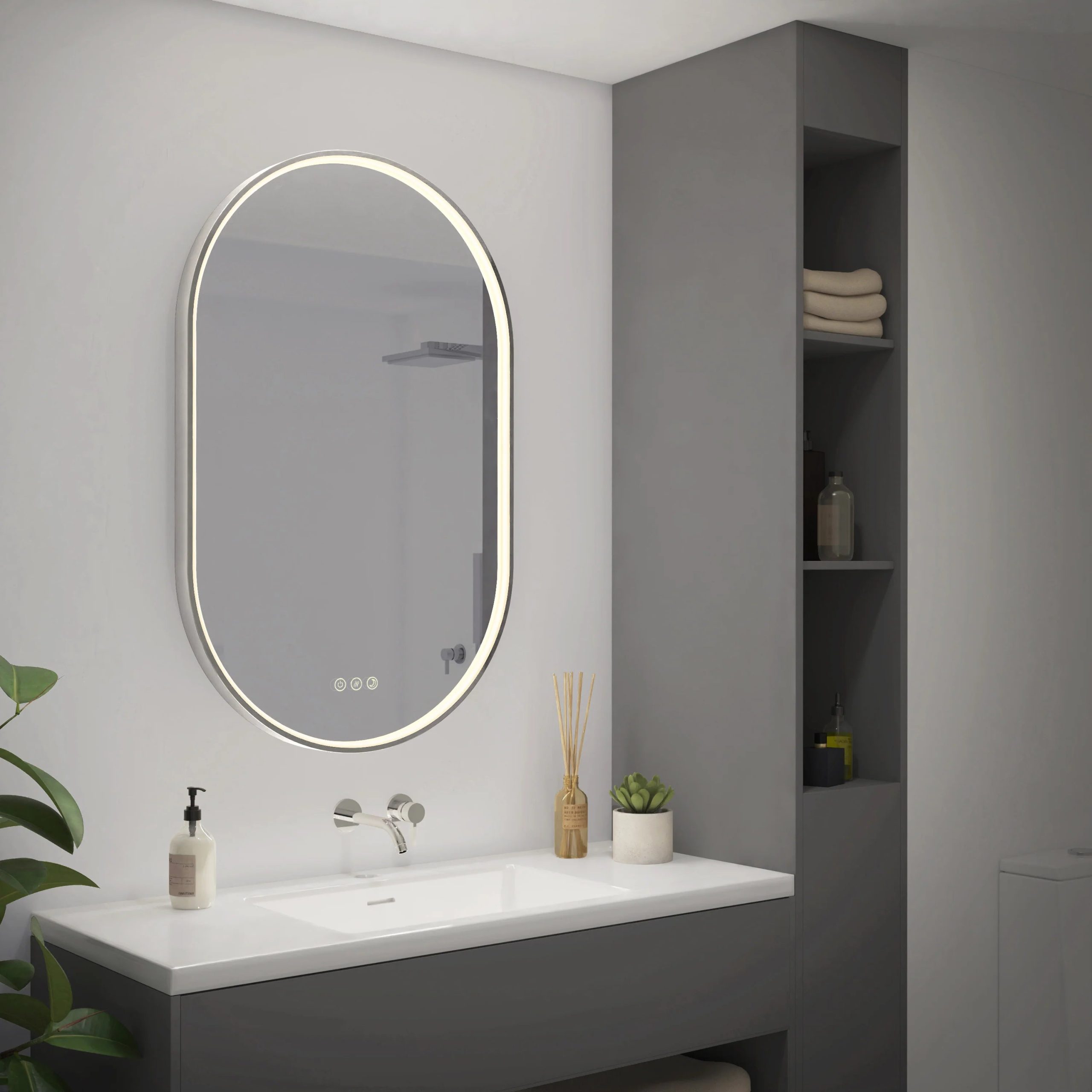 Artika Royce 20 in. x 32 in. (51 x 81 cm) 3 CCT Anti-Fog LED Bathroom Mirror - Image 6
