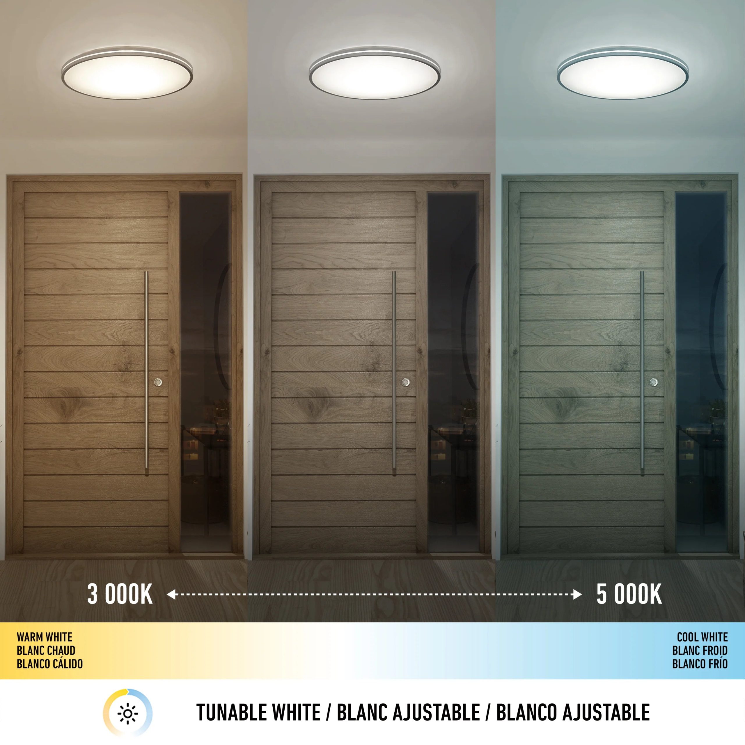 Artika Athos 21 in. (53 cm) Modern LED Flush Mount Ceiling Light - with remote - Image 20