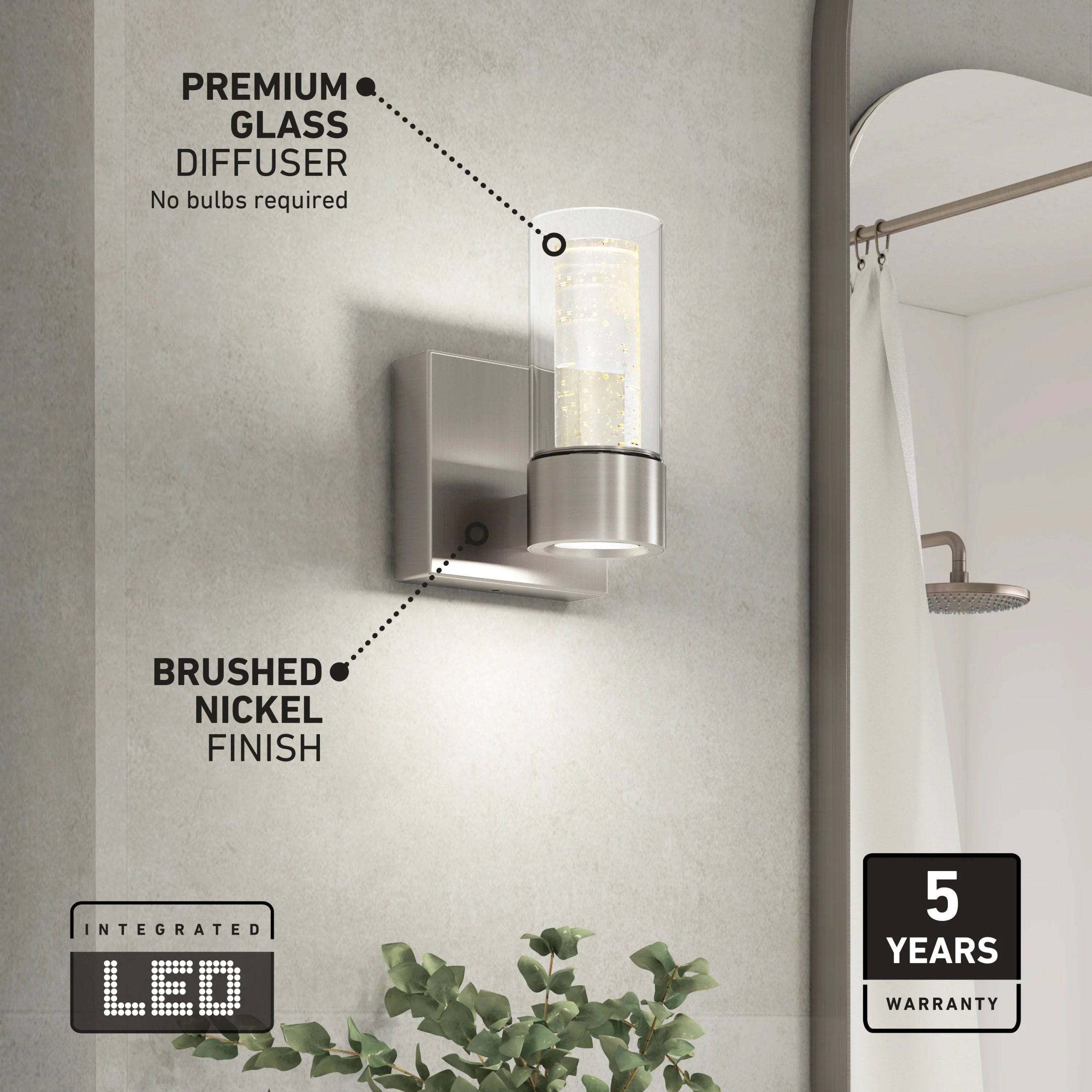 Artika Essence 4-in (11 cm) 1-Light Modern LED Vanity Light for Bathroom - Image 27