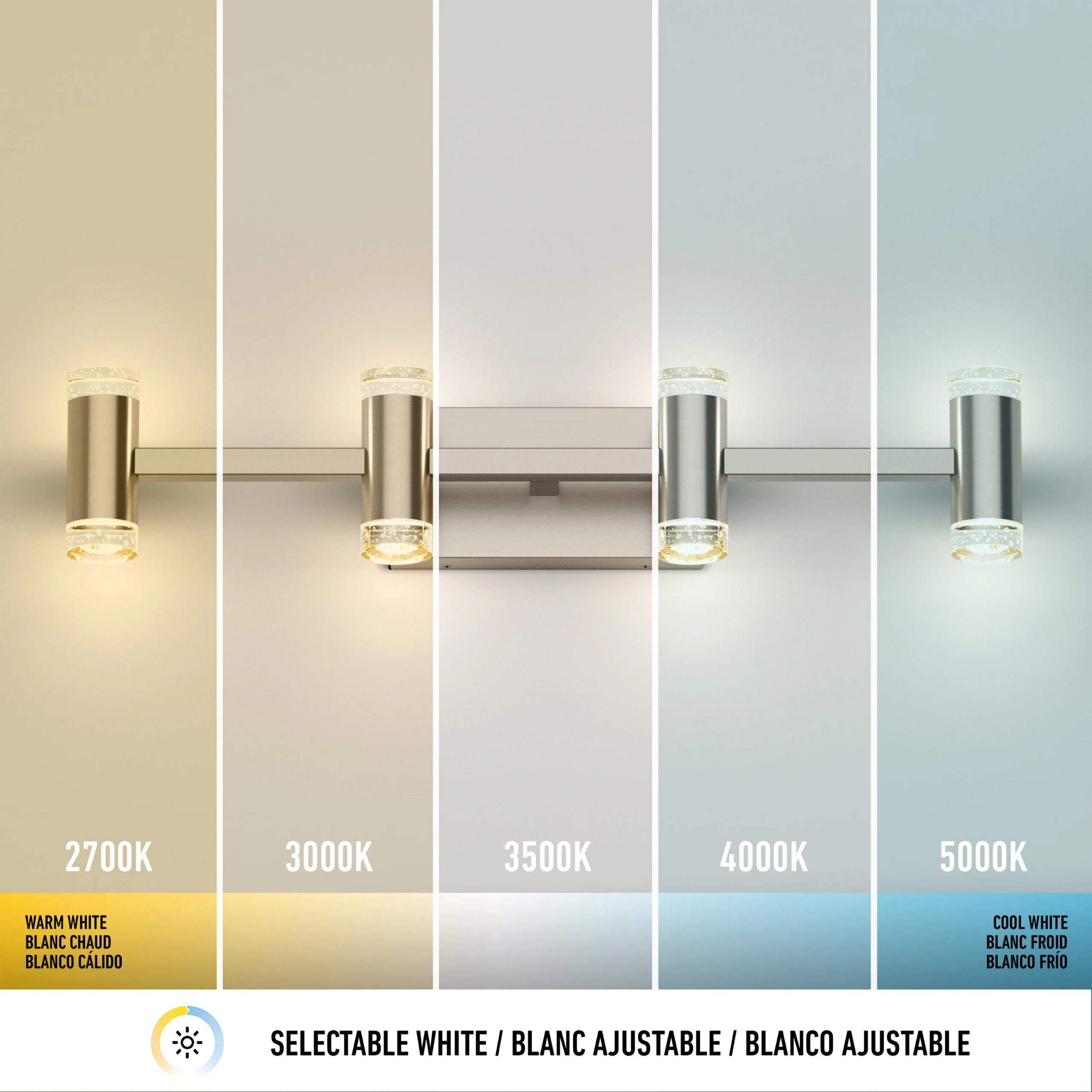 Artika Mist 27-in (67 cm) Integrated LED 5-CCT Vanity Light Bar for Bathroom - Image 26