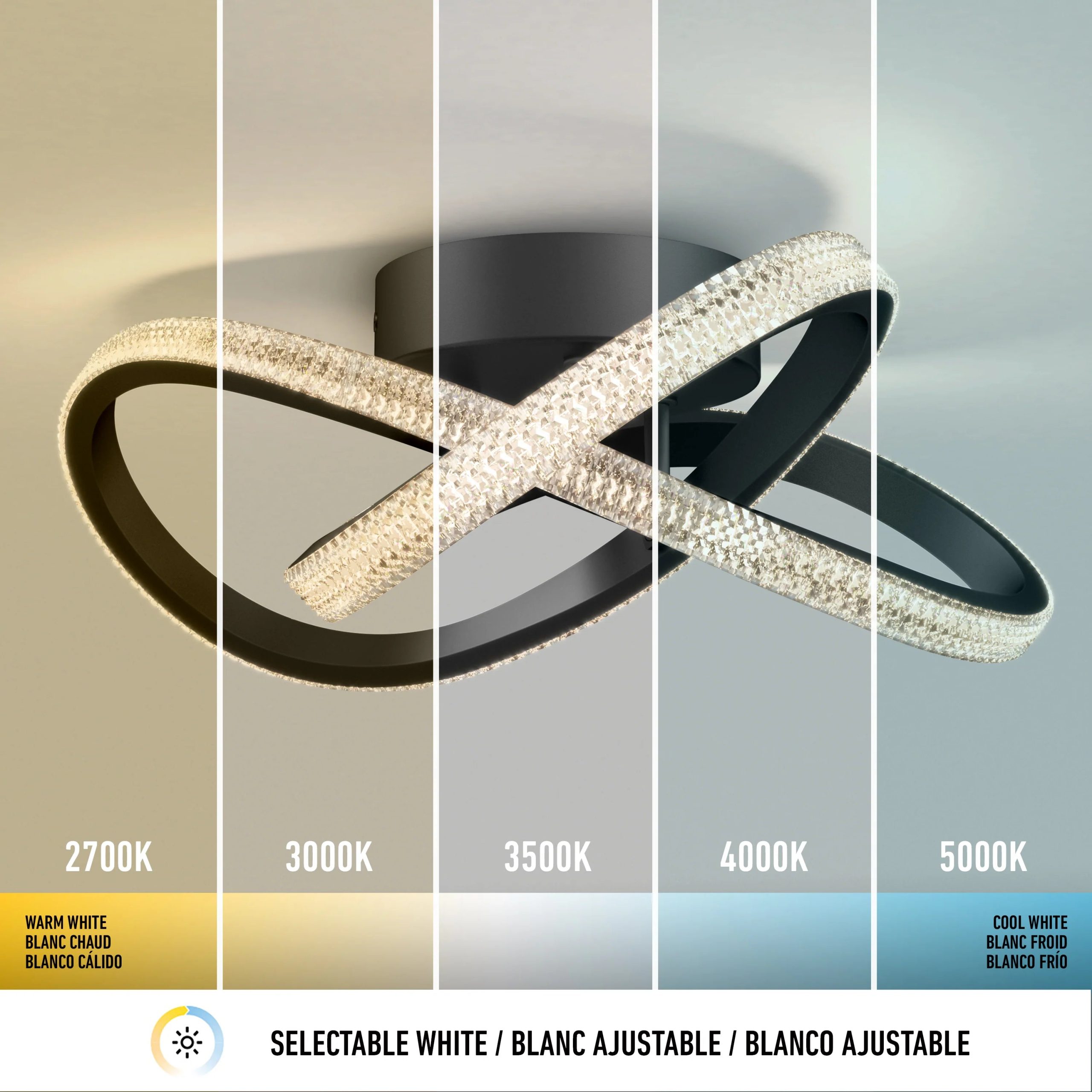 Artika Morgan 13 in. (32 cm) Modern LED Flush Mount Ceiling Light 5 CCT - Image 8