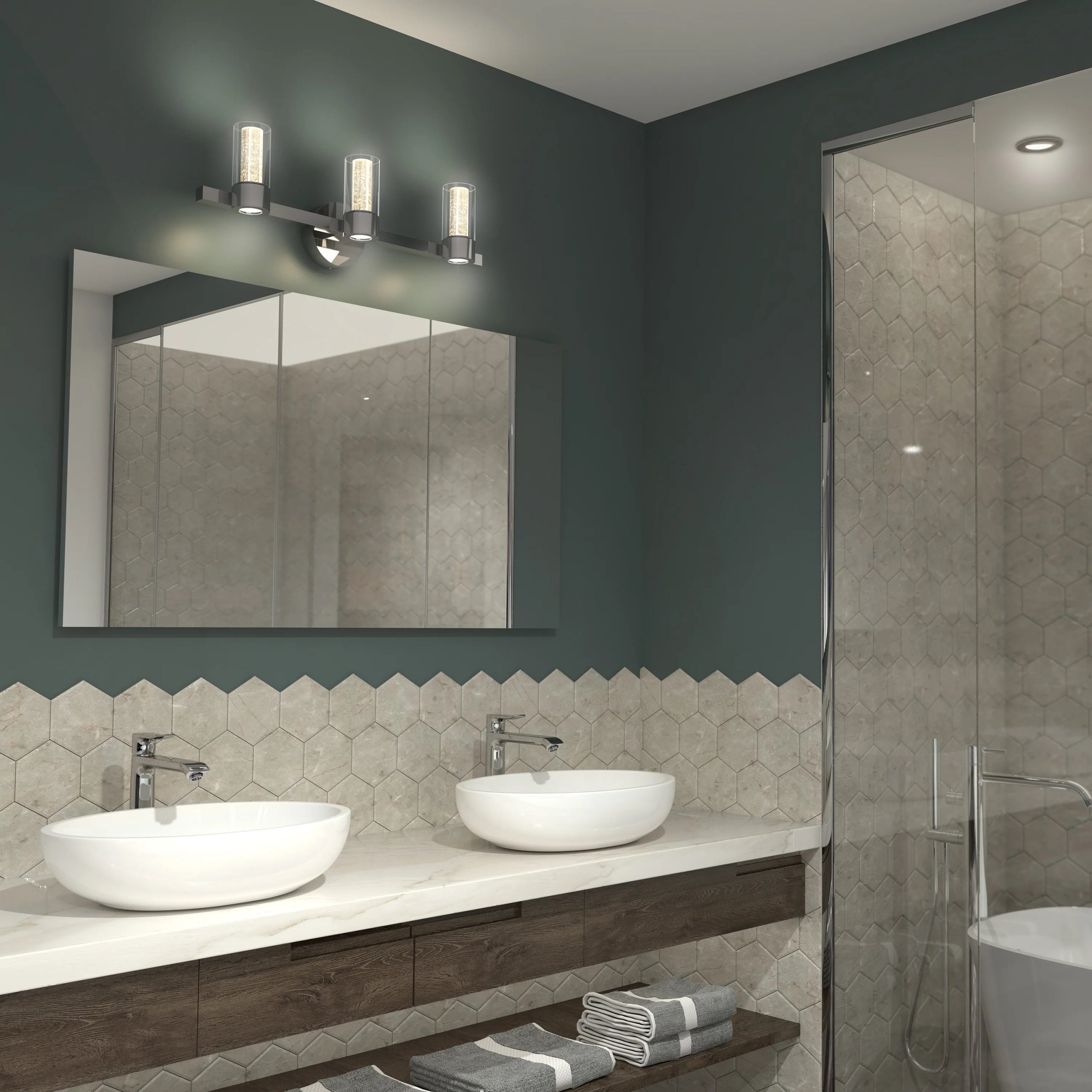 Artika Novello 27-in (69 cm) 3-Light Modern LED Vanity Light for Bathroom - Image 12