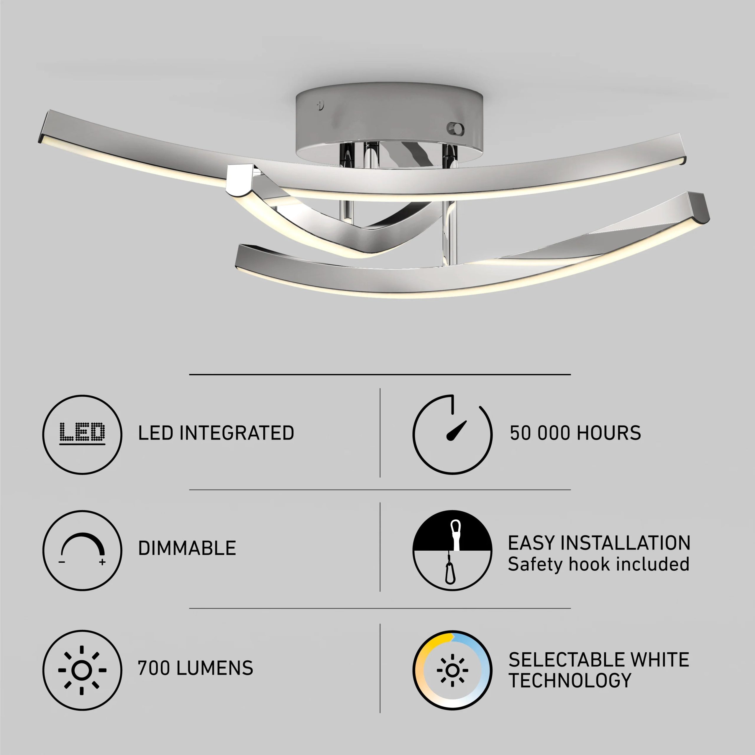 Artika Orly 18 in. (45 cm) Modern LED Flush Mount Ceiling Light 3 CCT - Image 6