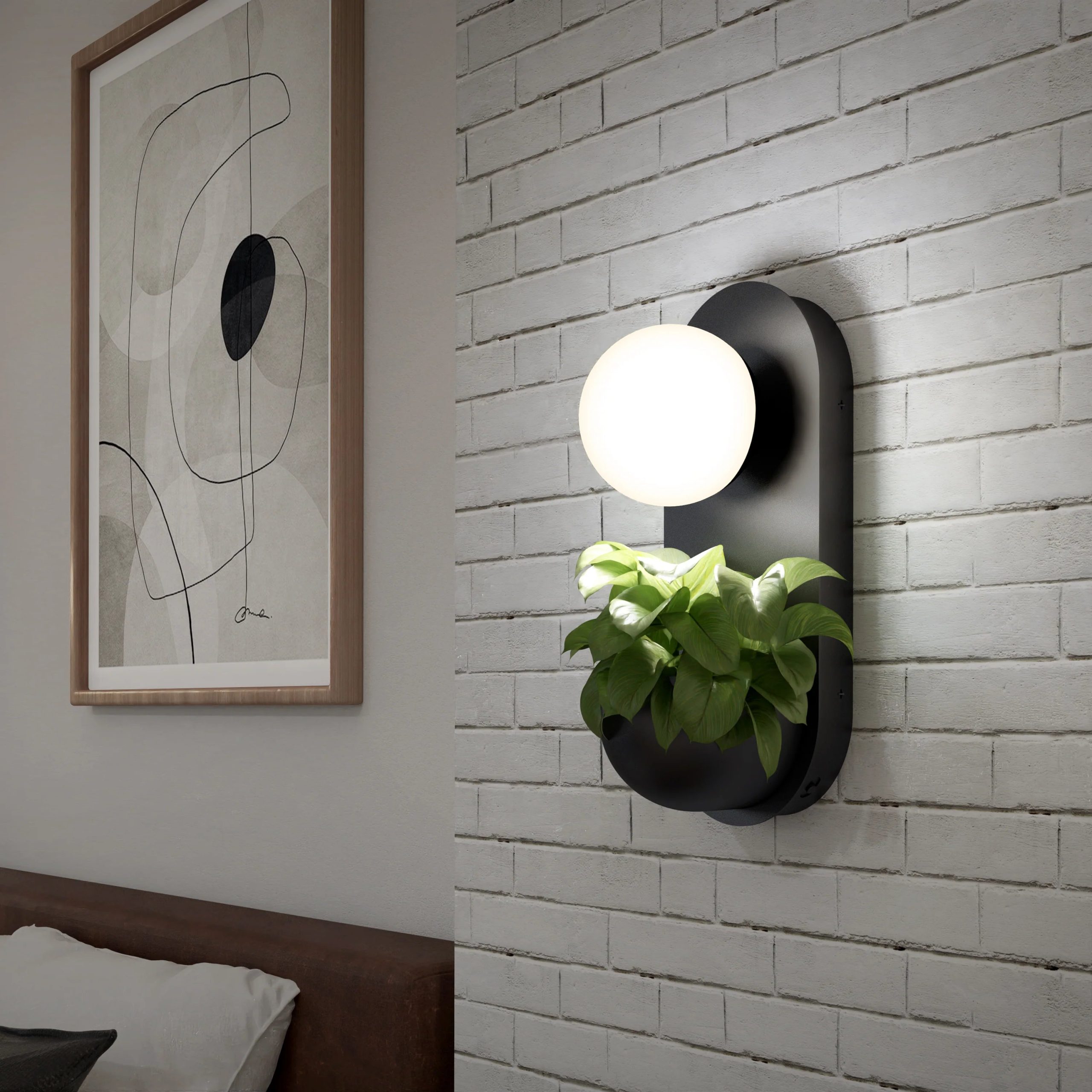 Artika Bloomfield LED modern mid-century wall sconce 5 CCT - Image 12