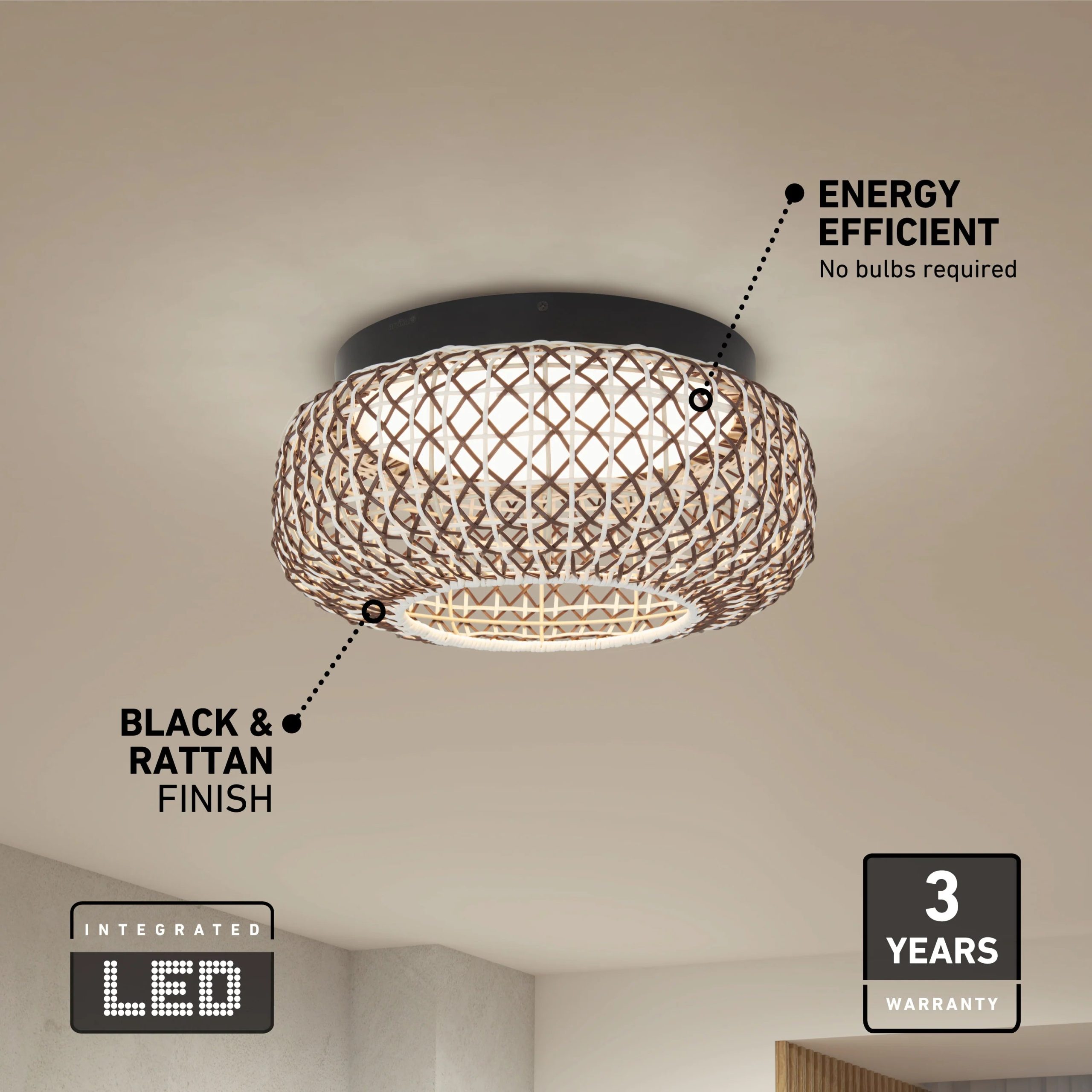 Artika Benson 15 in. (39 cm) Modern LED Flush Mount Ceiling Light 5 CCT - Image 14