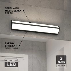 Alternative view of Artika Preston 27-in (69 cm) Integrated LED 3-CCT Vanity Light Bar for Bathroom