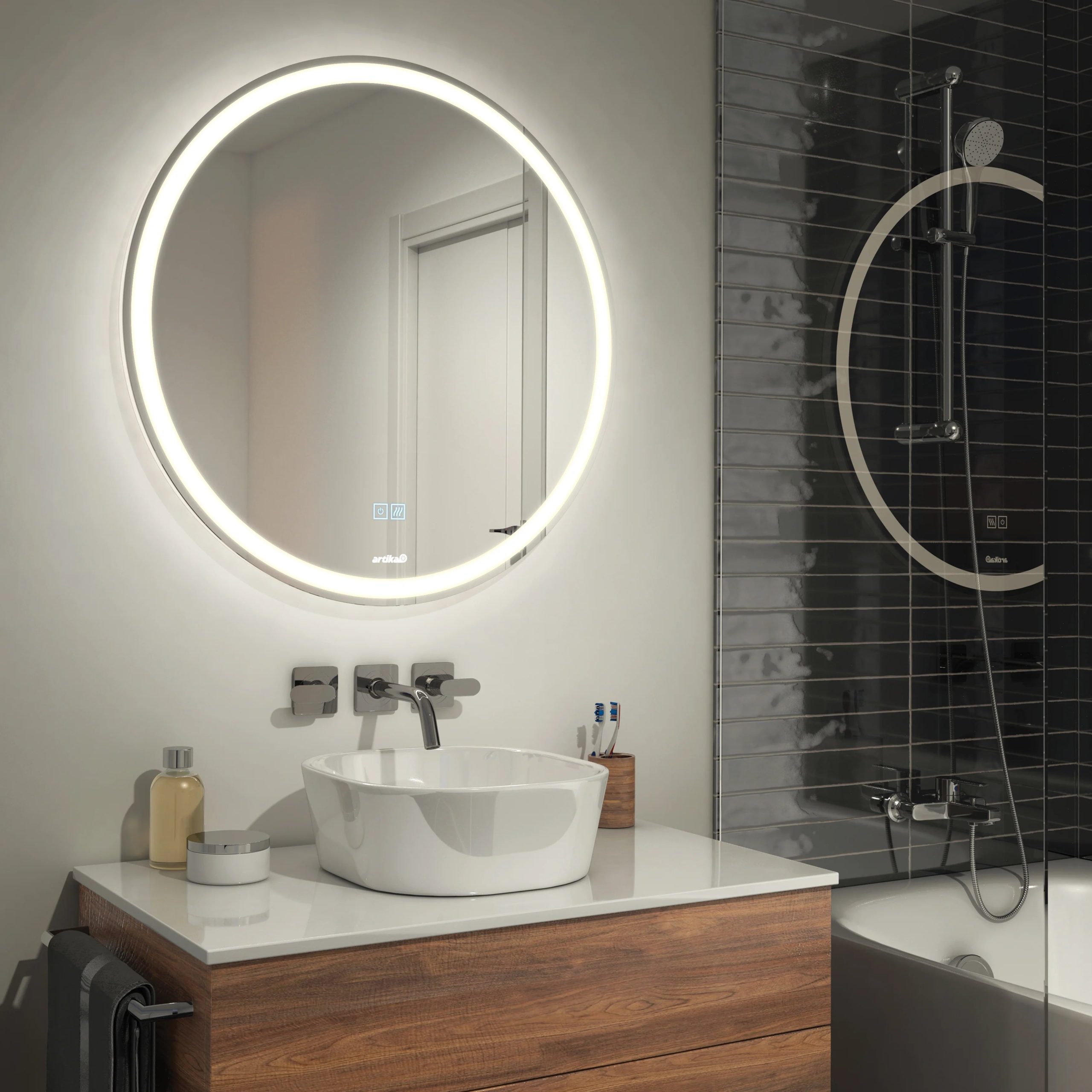 Artika Mateo 28 in. LED mirror 3 CCT with defogger - Image 9