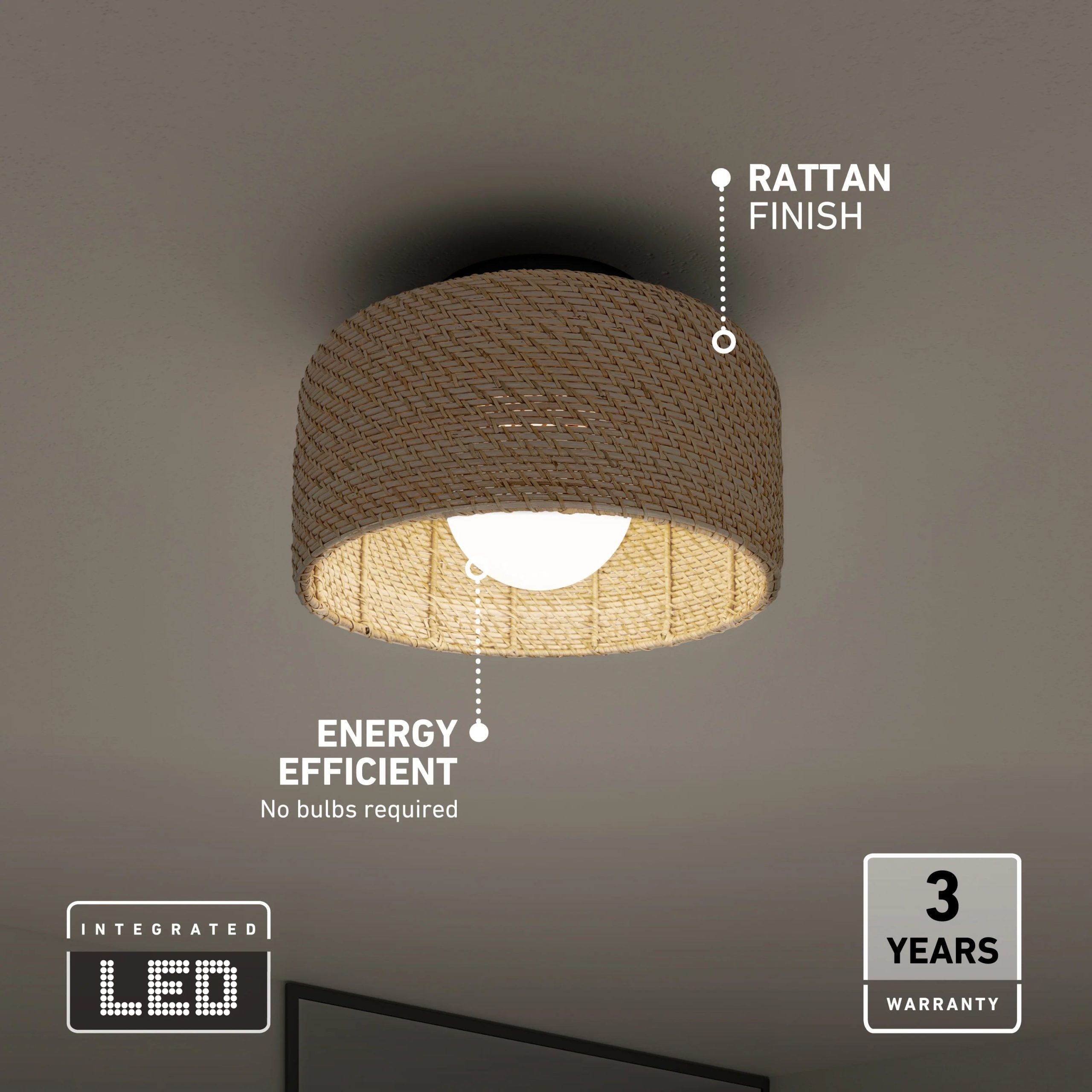 Artika Emiko 15 in. (38 cm) LED Flush Mount Ceiling Light 5 CCT - Image 8