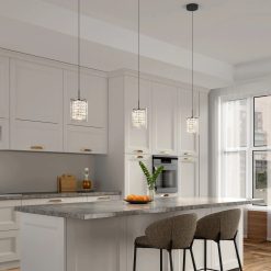 Alternative view of Artika Crystal Cube 1-light LED pendant light