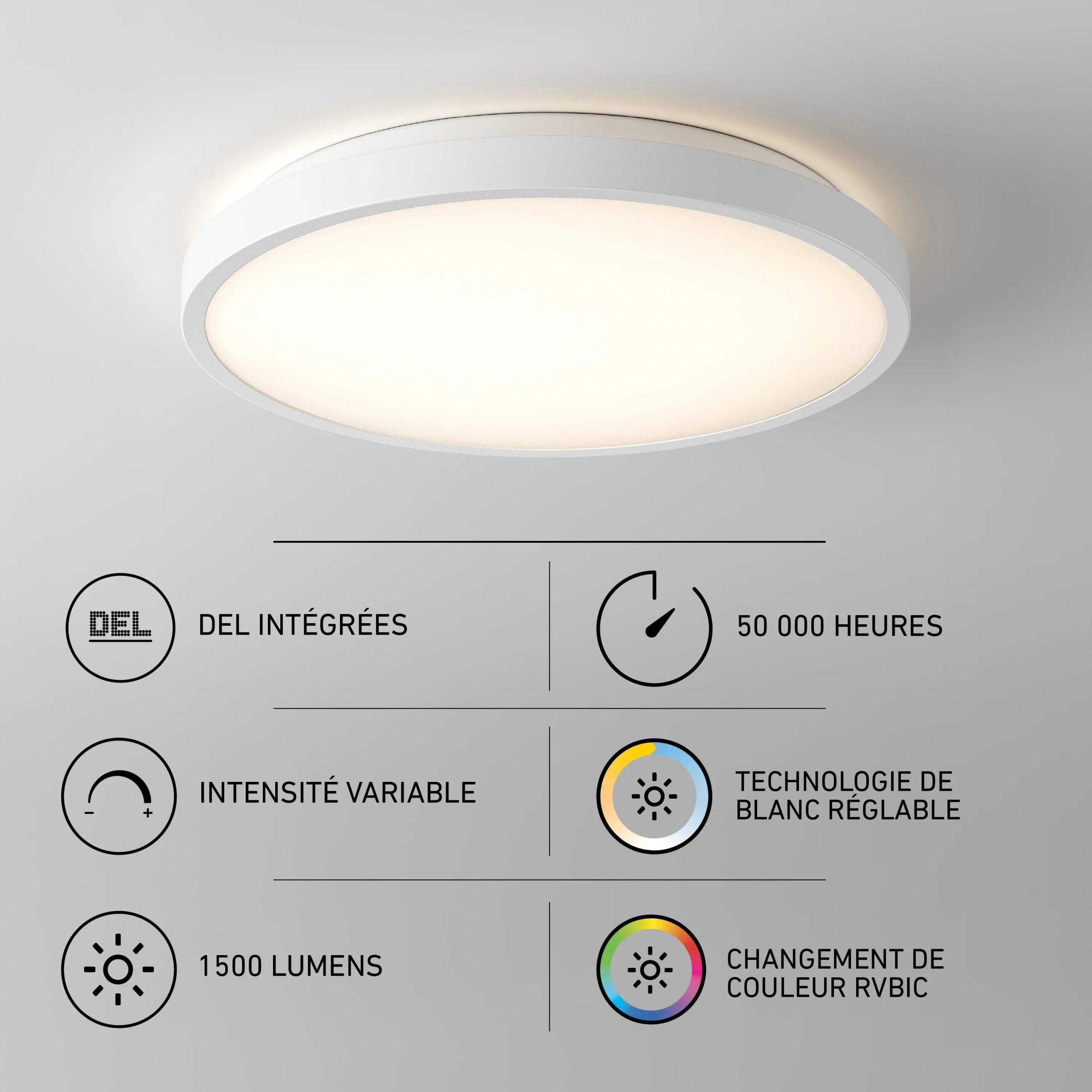 Artika Isara 12 in. (30 cm) RGBIC LED Flush Mount Interchangeable Trim - Image 14