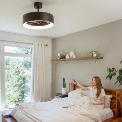 Alternative view of Artika Austin 23 in. (59 cm) LED modern fandelier ceiling fan with light - includes remote
