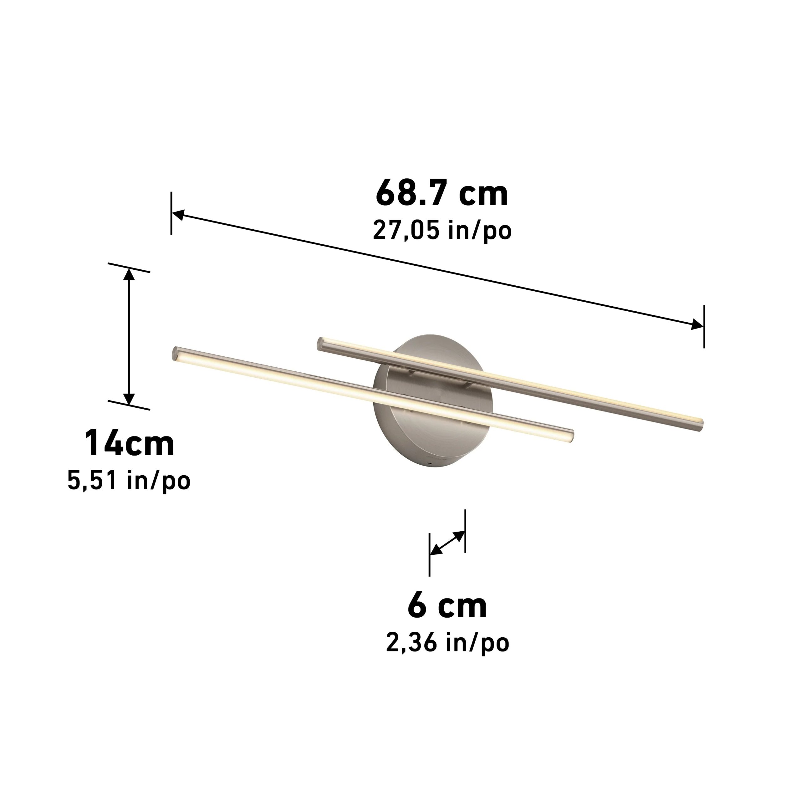 Artika Cisco 27-in (69 cm) Integrated LED 5-CCT Vanity Light Bar for Bathroom - Image 34