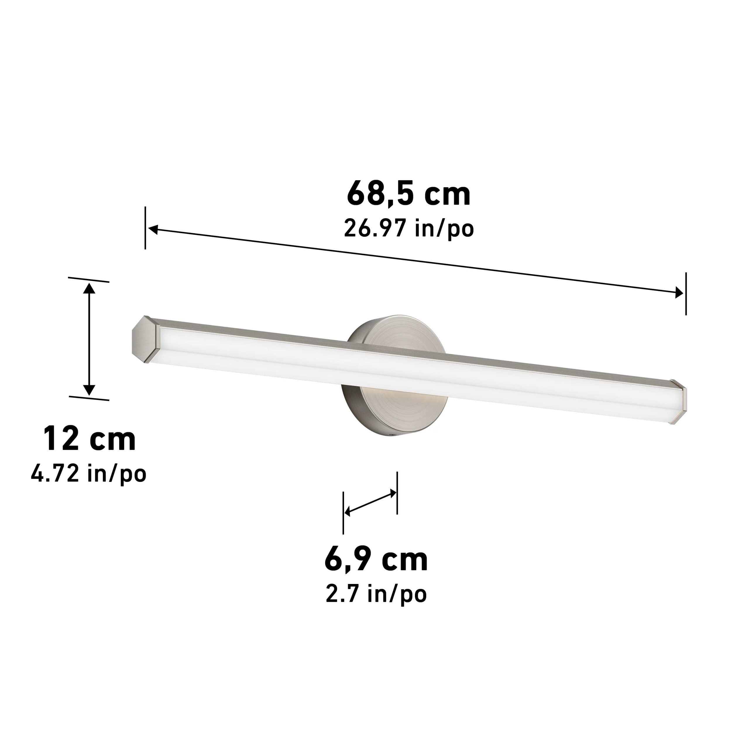 Artika Ewen 27-in (69 cm) Integrated LED 5-CCT Vanity Light Bar for Bathroom - Image 26