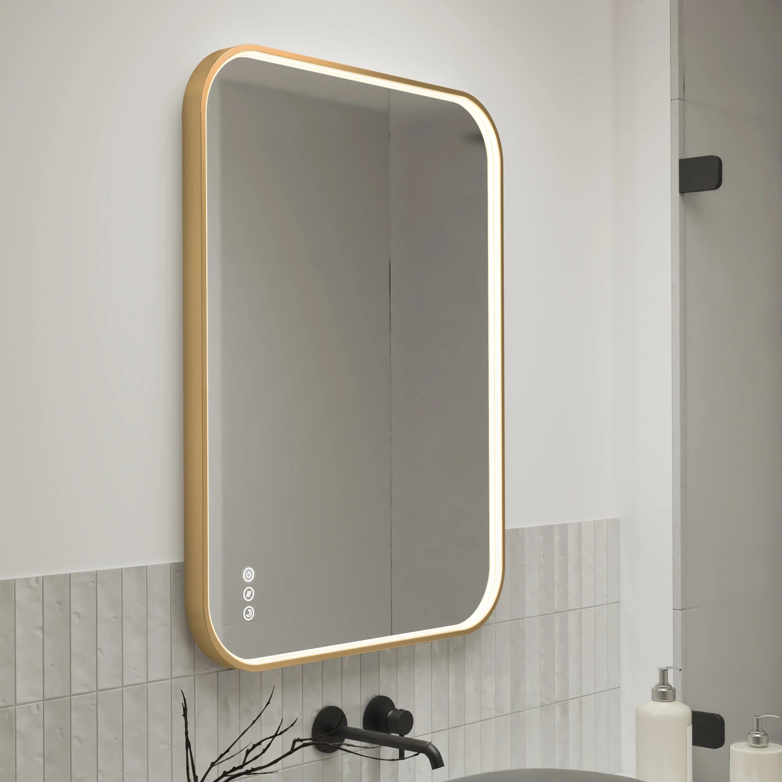 Artika Royce 24 in. x 32 in. (61 x 81 cm) Dimmable Anti-Fog LED Mirror - Image 18