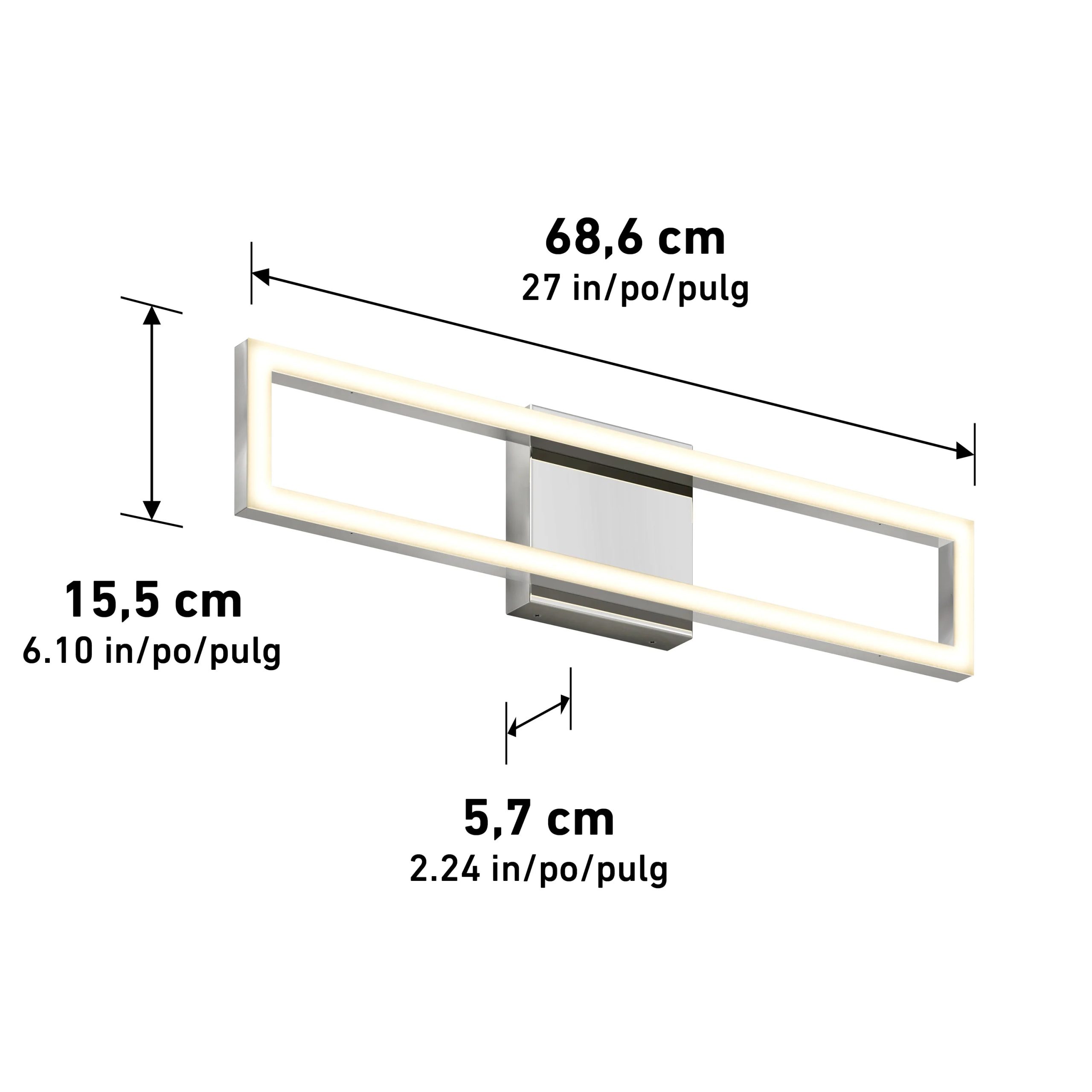 Artika Dover 27-in (69 cm) Integrated LED 5-CCT Vanity Light Bar for Bathroom - Image 12