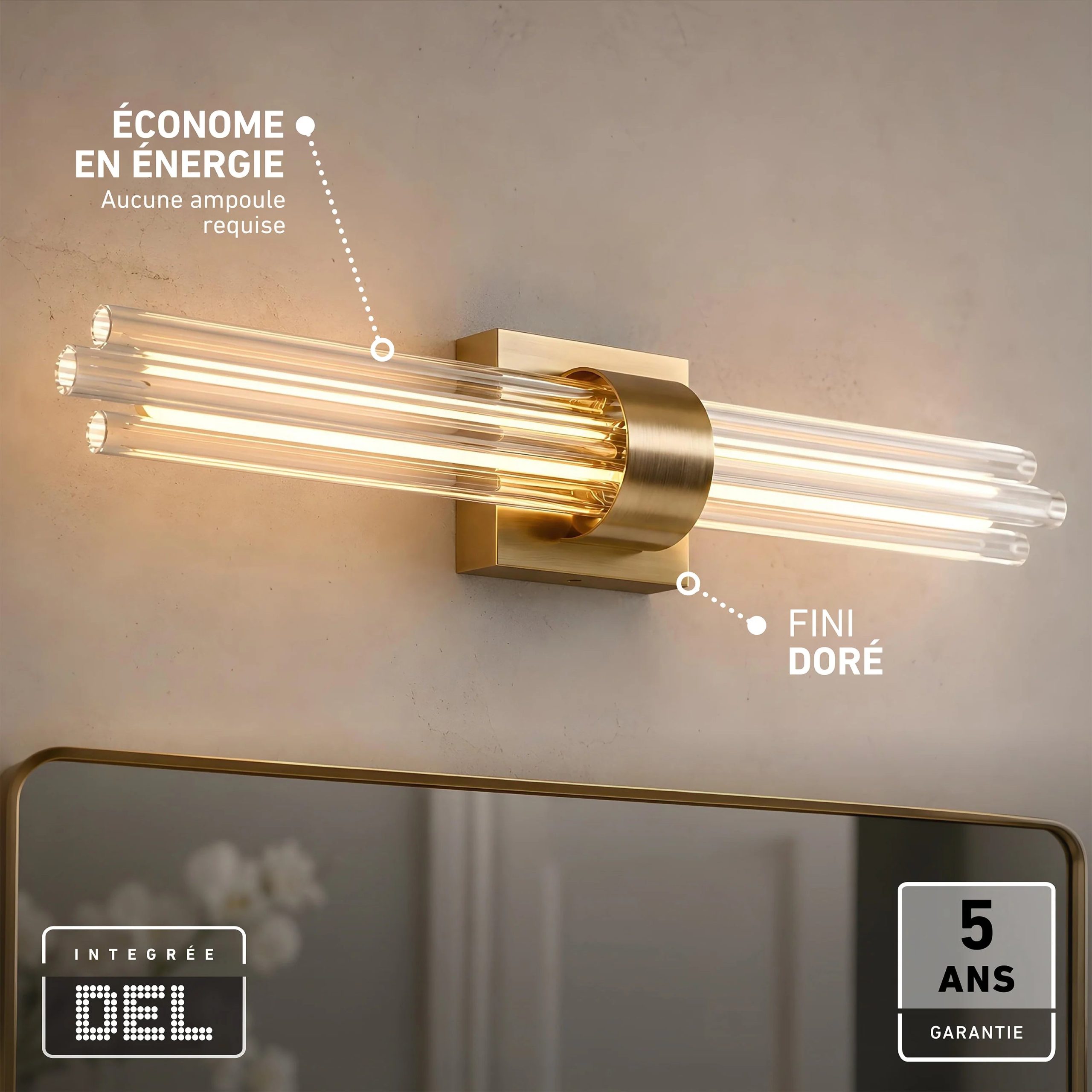Artika Dorado 27 in. (69 cm) 1-Light LED Wall Vanity 5CCT - Image 32