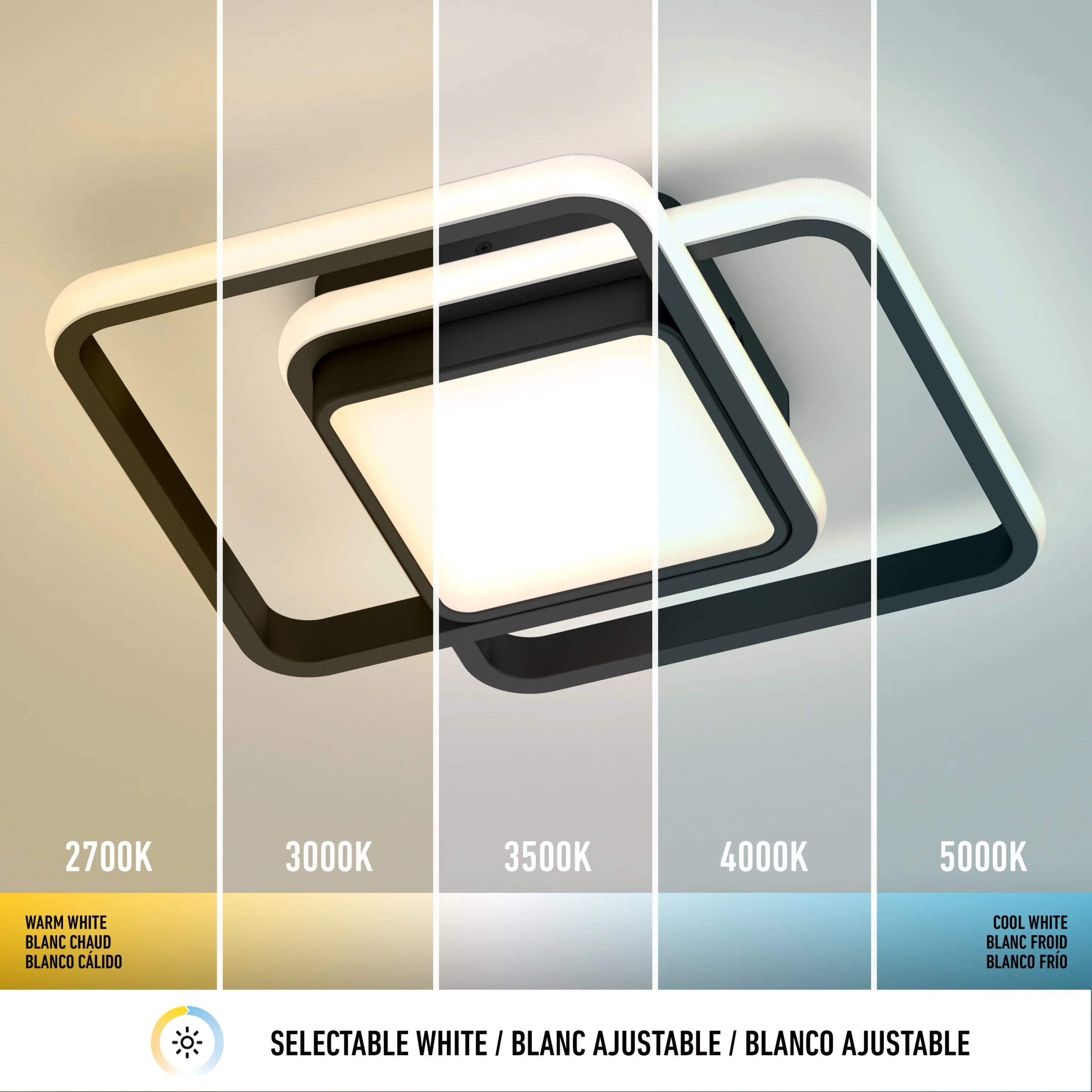 Artika Romeson 11 in. (28 cm) Modern LED Flush Mount Ceiling Light 5 CCT - Image 7