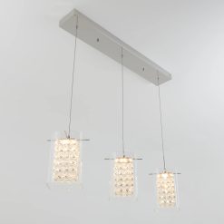 Artika Crystal Cube 3-light LED pendant light