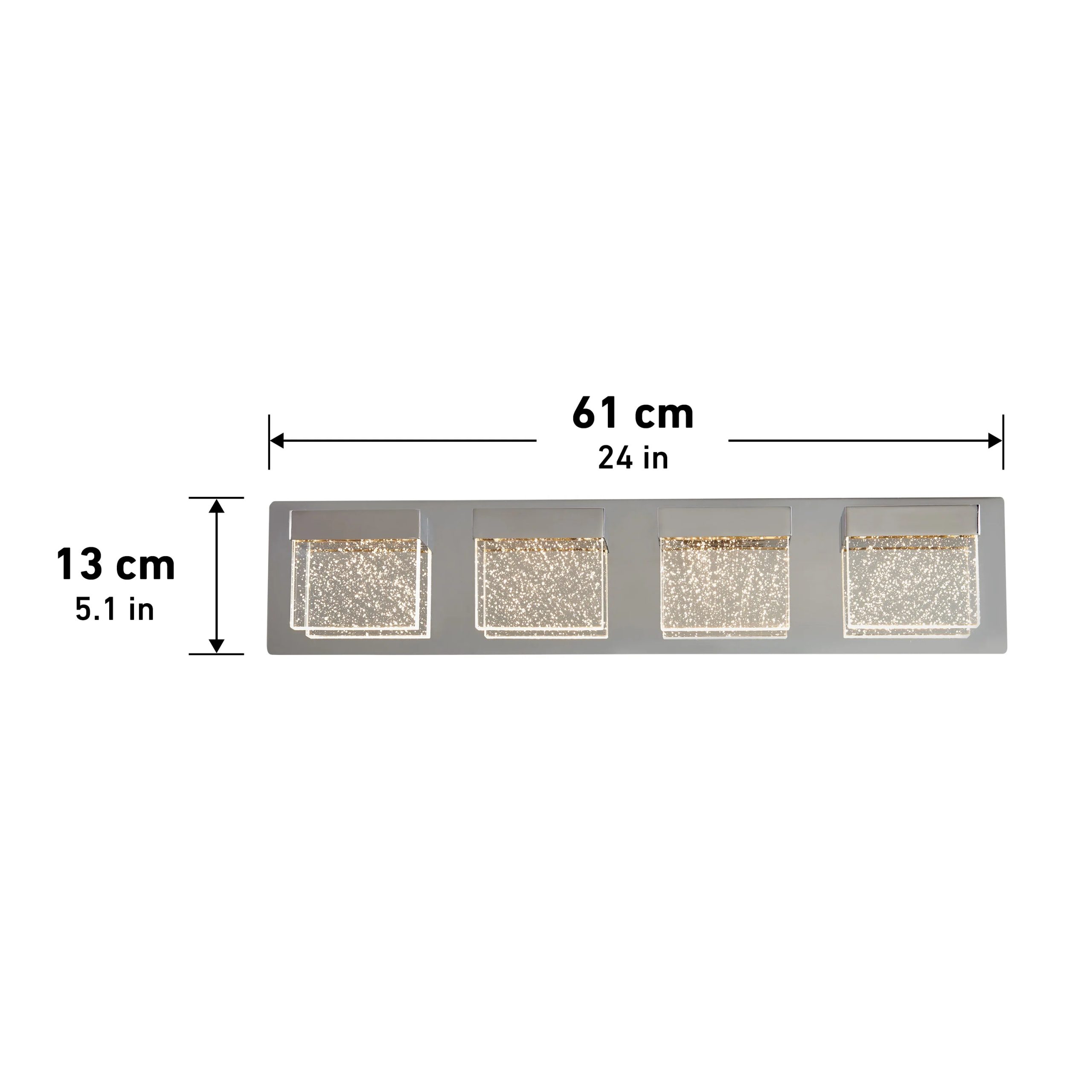 Artika Bubble Cube 24-in (61 cm) 4-Light Modern LED Vanity Light Bar for Bathroom - Image 11