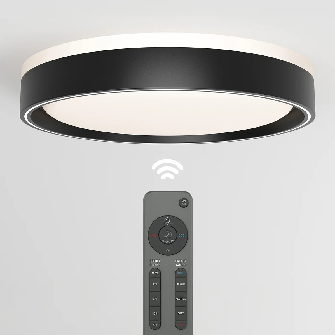 Artika Callisto 15 in. (38 cm) Modern LED Flush Mount Ceiling Light 5 CCT - Image 8