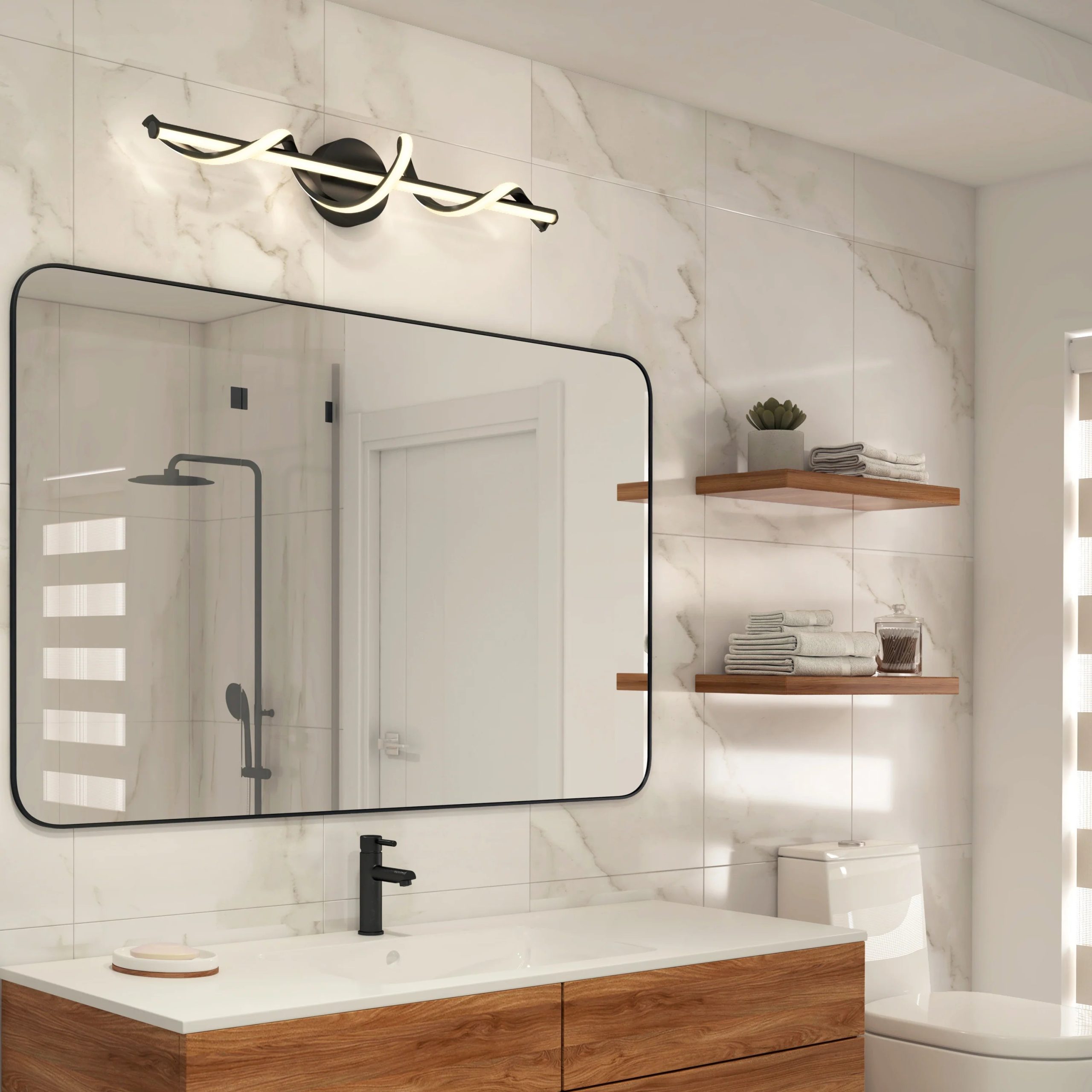 Artika Coda 27-in (69 cm) Integrated LED 5-CCT Vanity Light Bar for Bathroom - Image 47