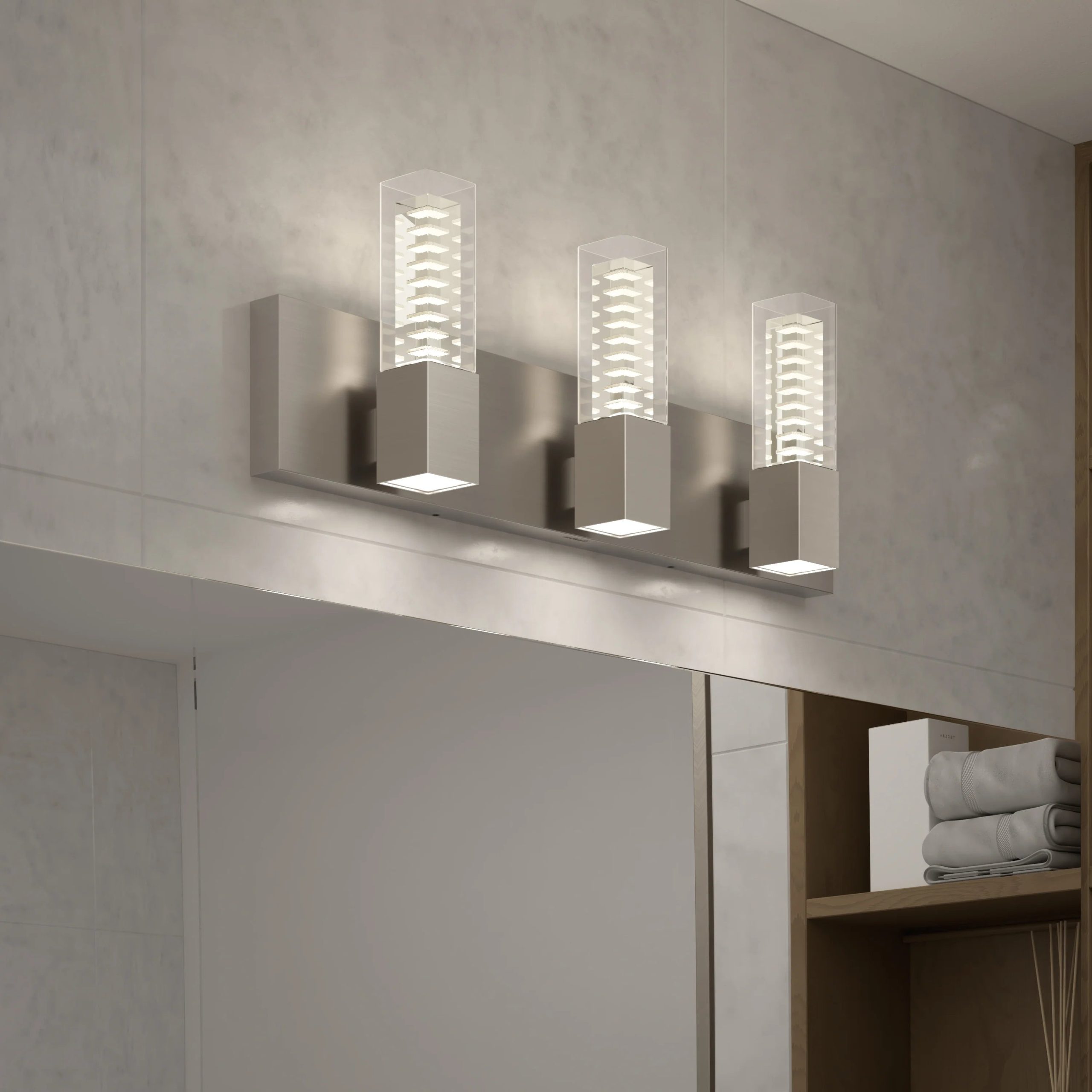 Artika Hologram 24-in (61 cm) 3-Light Modern LED 5-CCT Vanity Light for Bathroom - Image 4