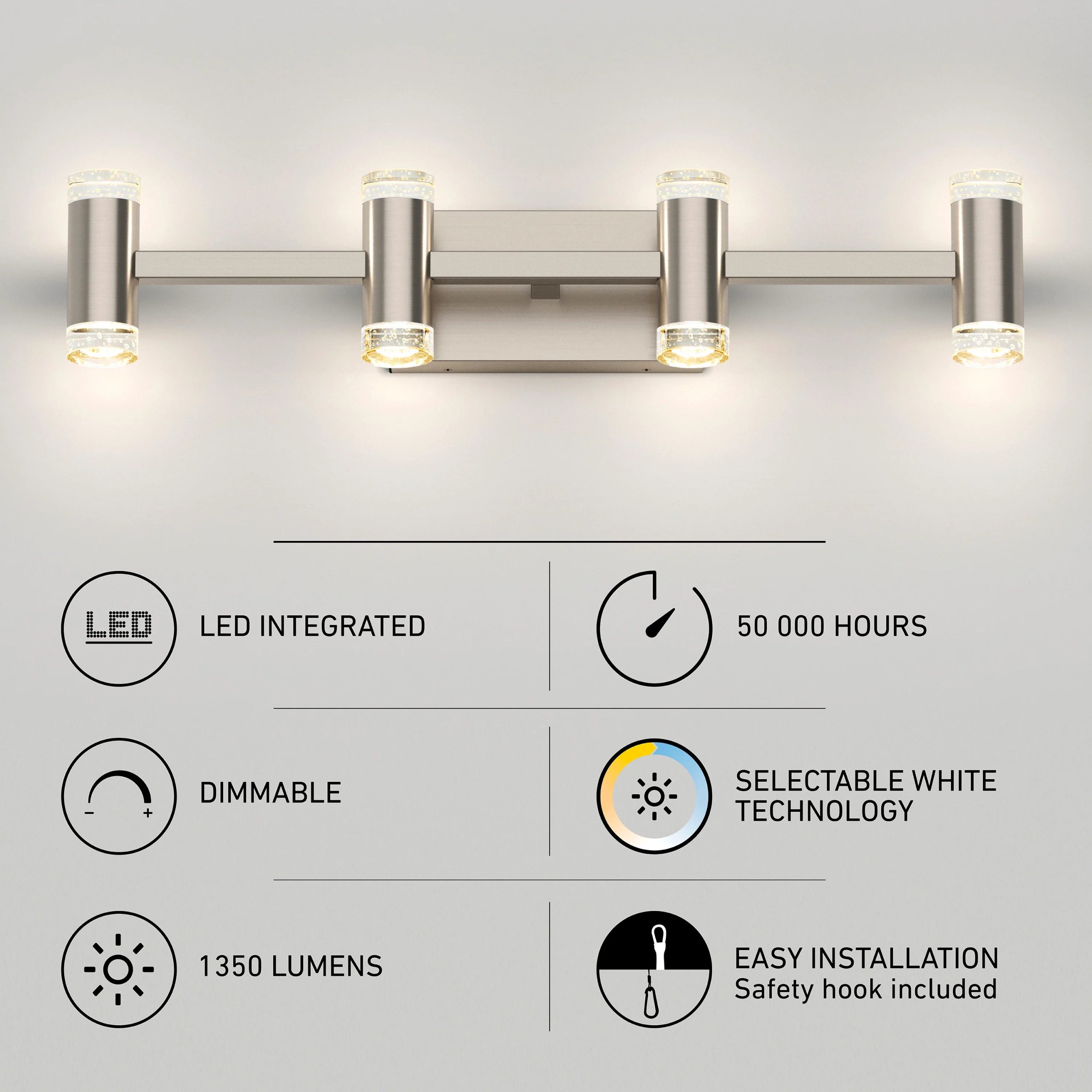 Artika Mist 27-in (67 cm) Integrated LED 5-CCT Vanity Light Bar for Bathroom - Image 24