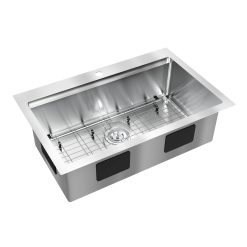 Artika Newport single bowl 31 in. stainless steel workstation sink
