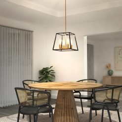 Alternative view of Artika Carter Square 4-light LED chandelier