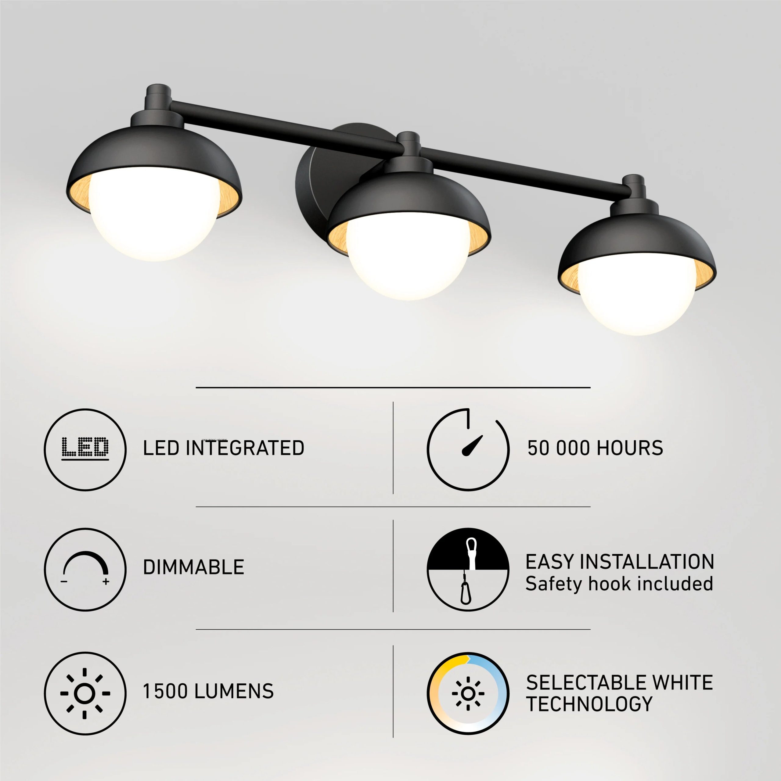 Artika Boden 27-in (69 cm) Integrated LED 5-CCT Vanity Light Bar for Bathroom - Image 11
