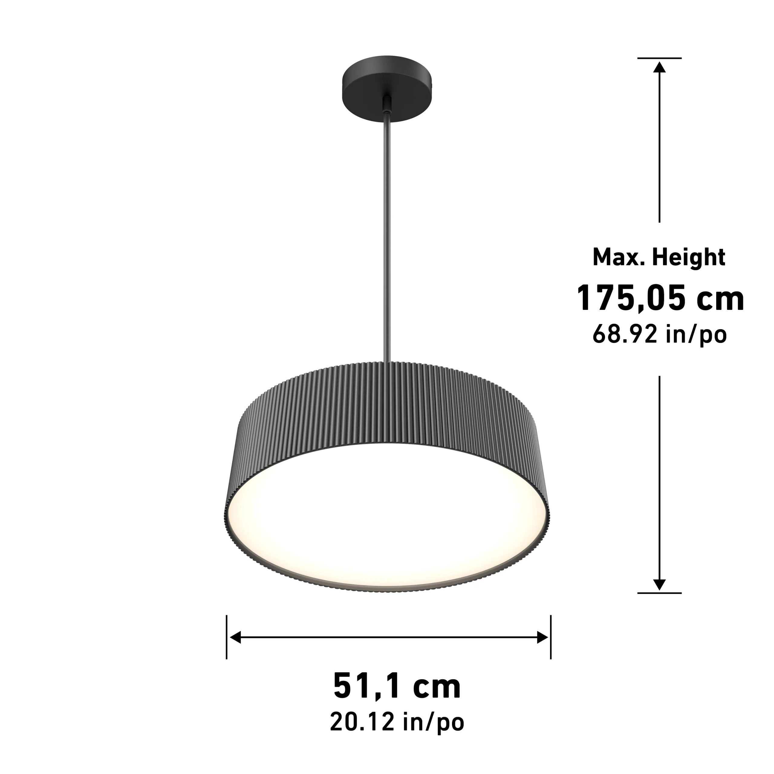 Artika Groove Drum LED contemporary pendant light 3 CCT - Image 11
