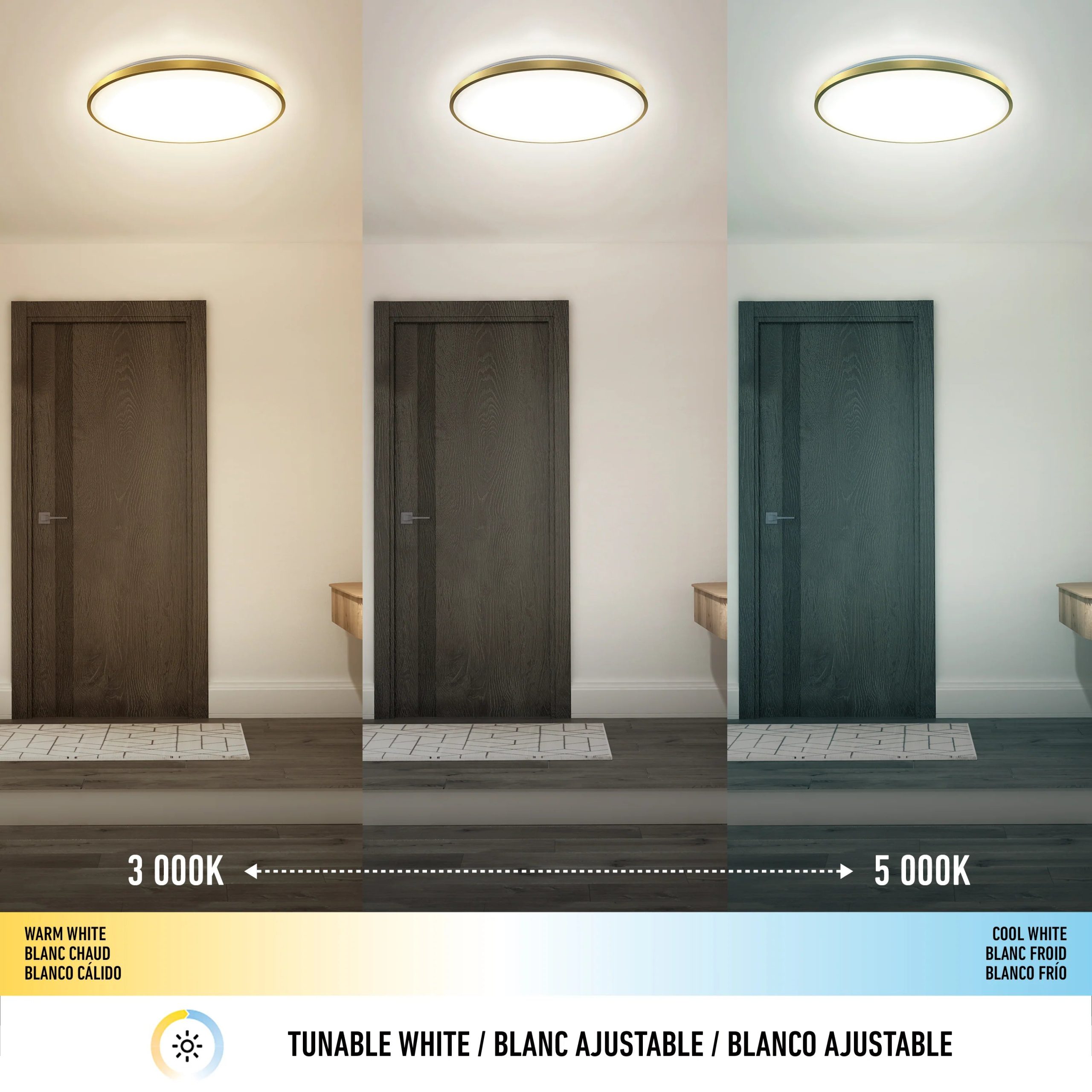 Artika Europa 21 in. (54 cm) Modern LED Flush Mount Ceiling Light - with remote - Image 37
