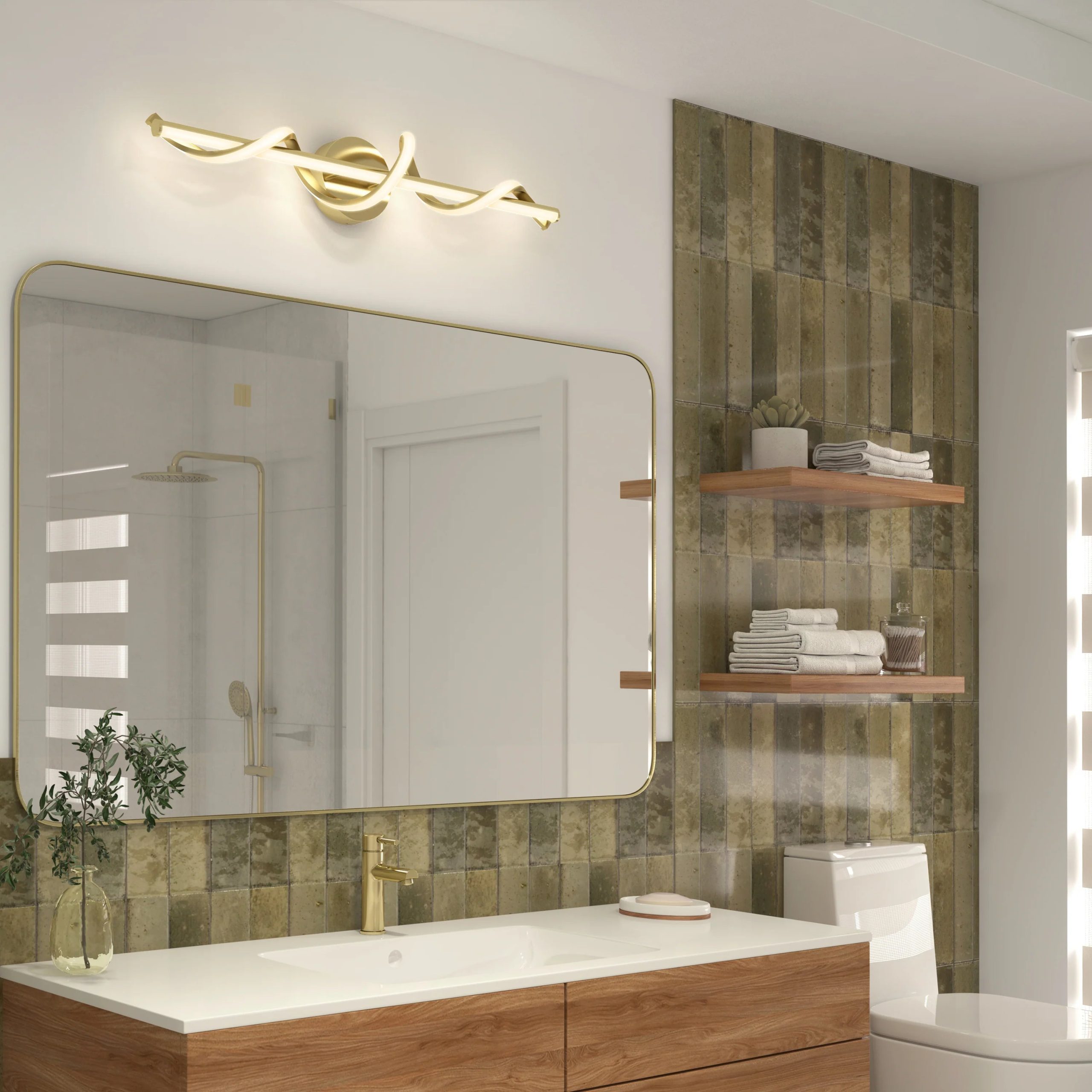 Artika Coda 27-in (69 cm) Integrated LED 5-CCT Vanity Light Bar for Bathroom - Image 10