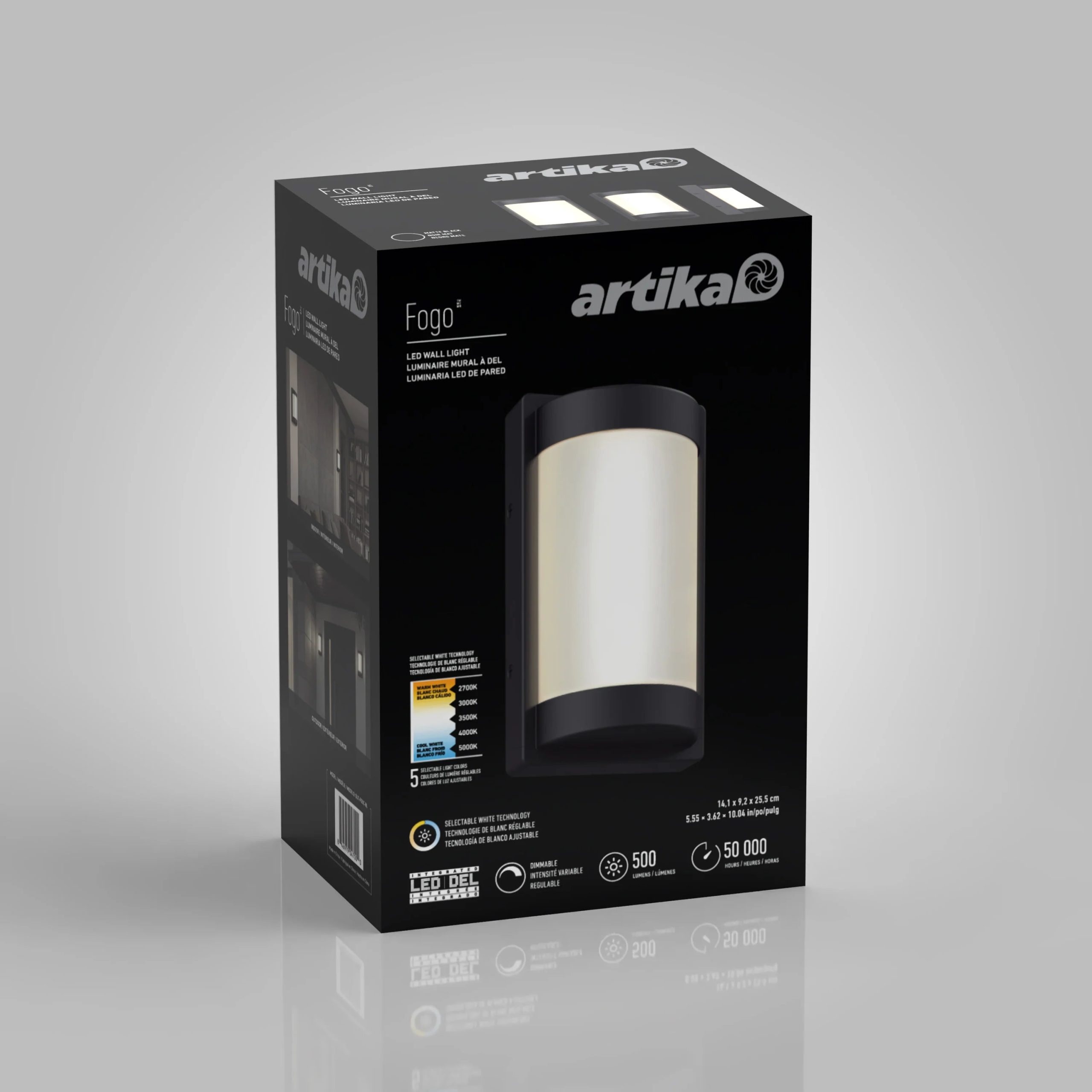 Artika Fogo modern LED indoor-outdoor wall light 5 CCT - Image 14