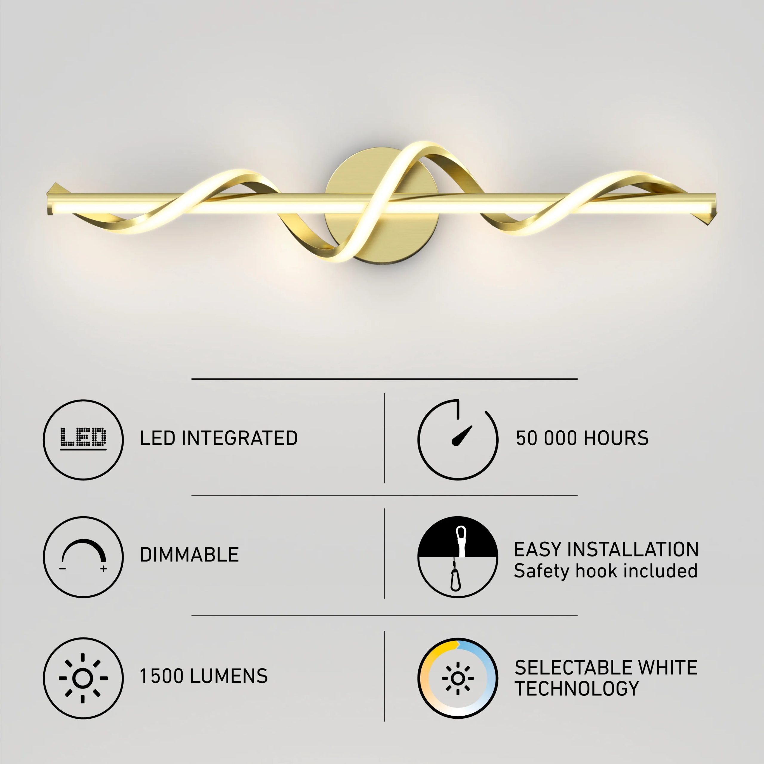 Artika Coda 27-in (69 cm) Integrated LED 5-CCT Vanity Light Bar for Bathroom - Image 17